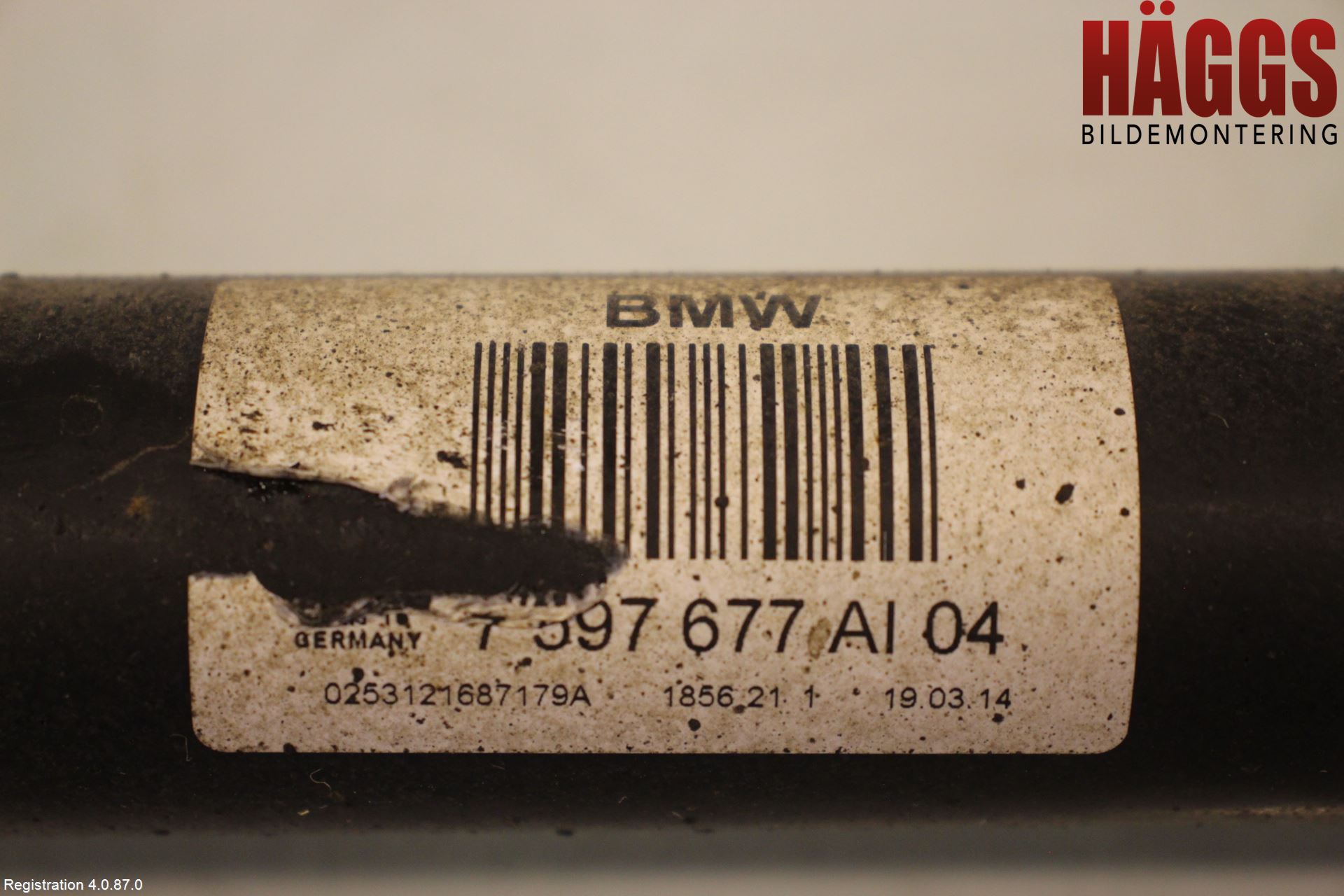 BMW 1 F20/F21 11-19 Drivaxel Bak Vänster