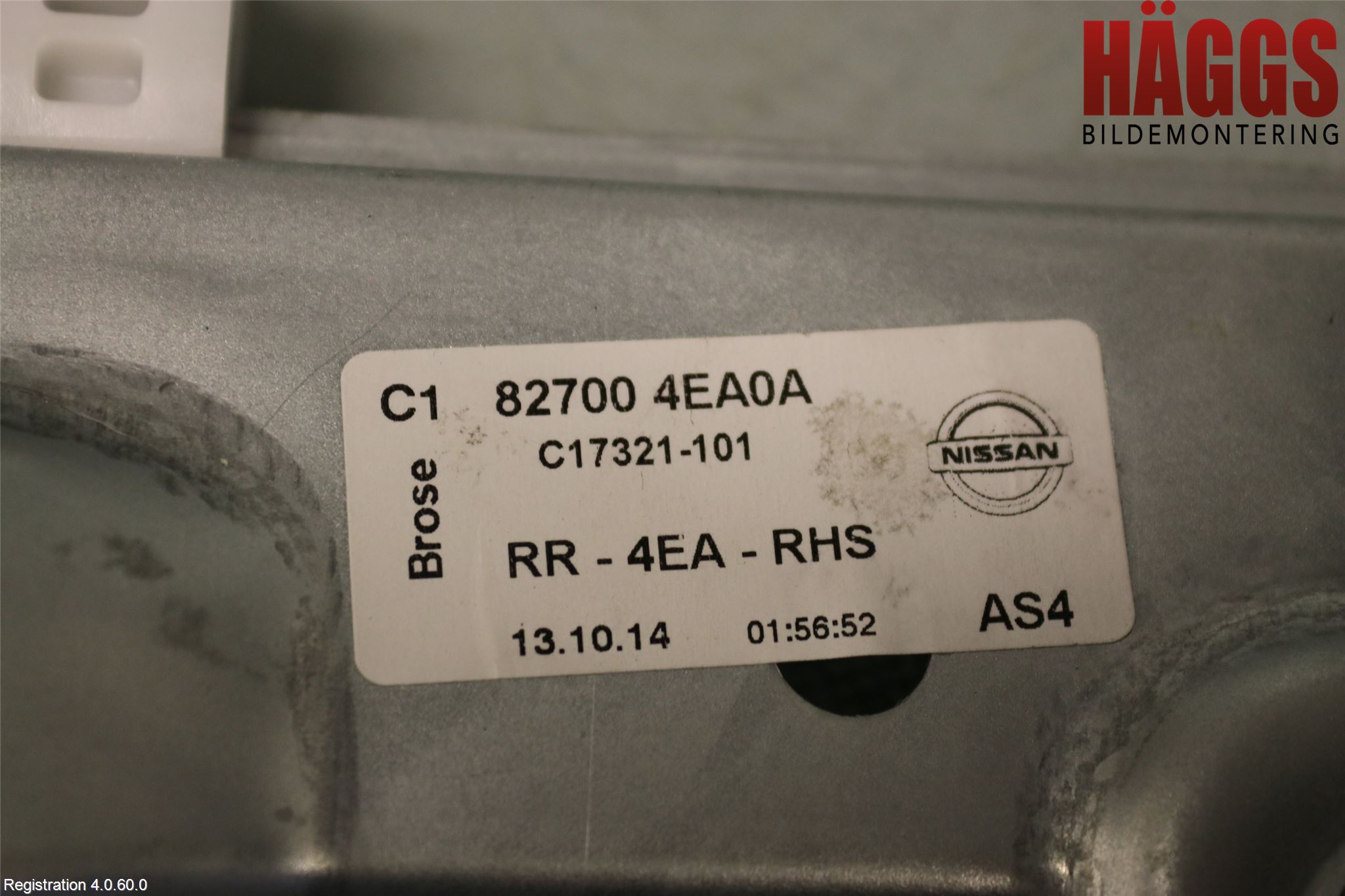 Nissan QASHQAI 14-17 Fönsterhissmekanism