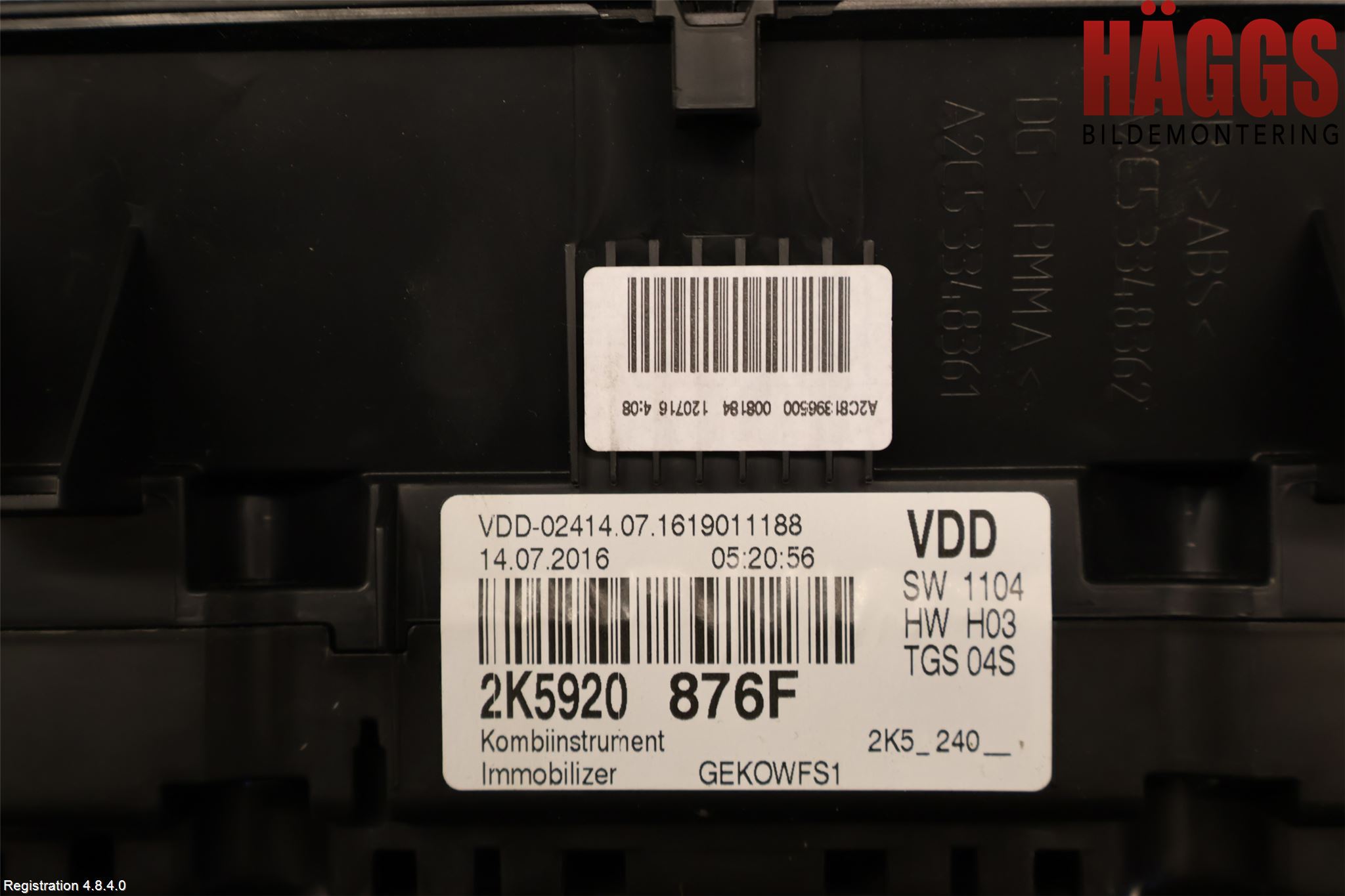 Volkswagen VW CADDY 16-20 Instrument Komb