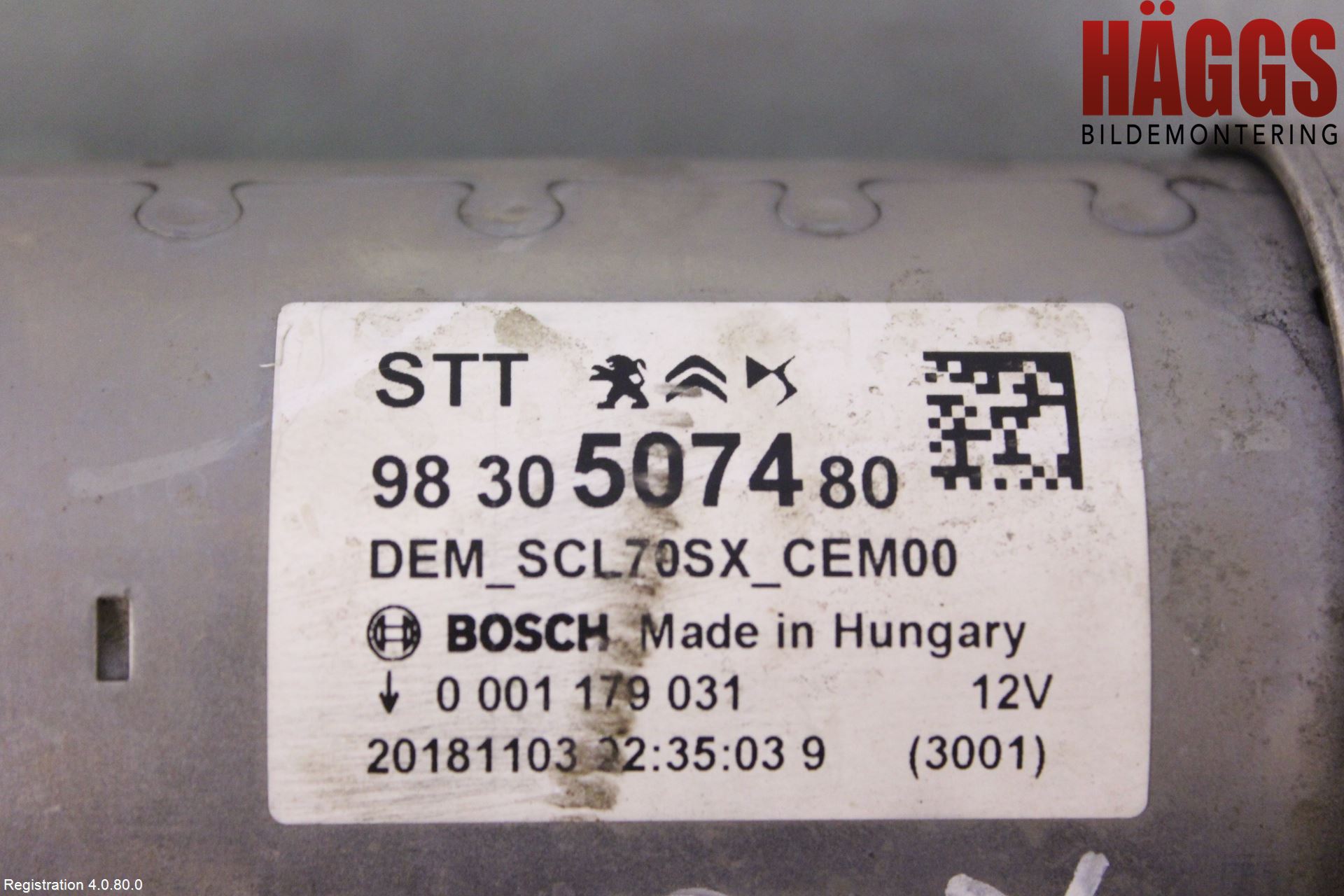 Peugeot 508 19- Startmotor