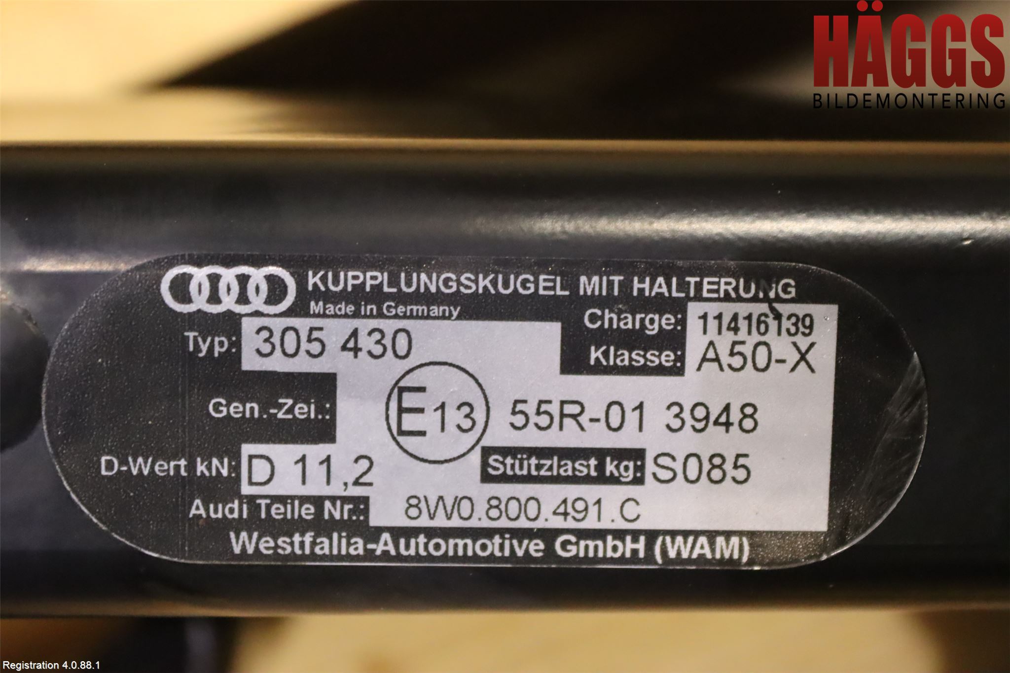 Audi A4/S4 B9 16-19 Dragkrok