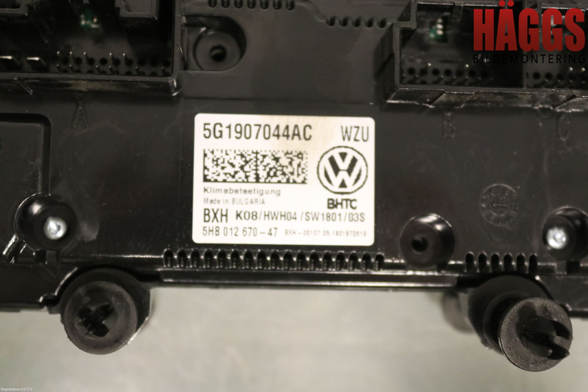 Volkswagen VW GOLF / E-GOLF VII 13-20 Ac Styrenhet Ac Manöveren