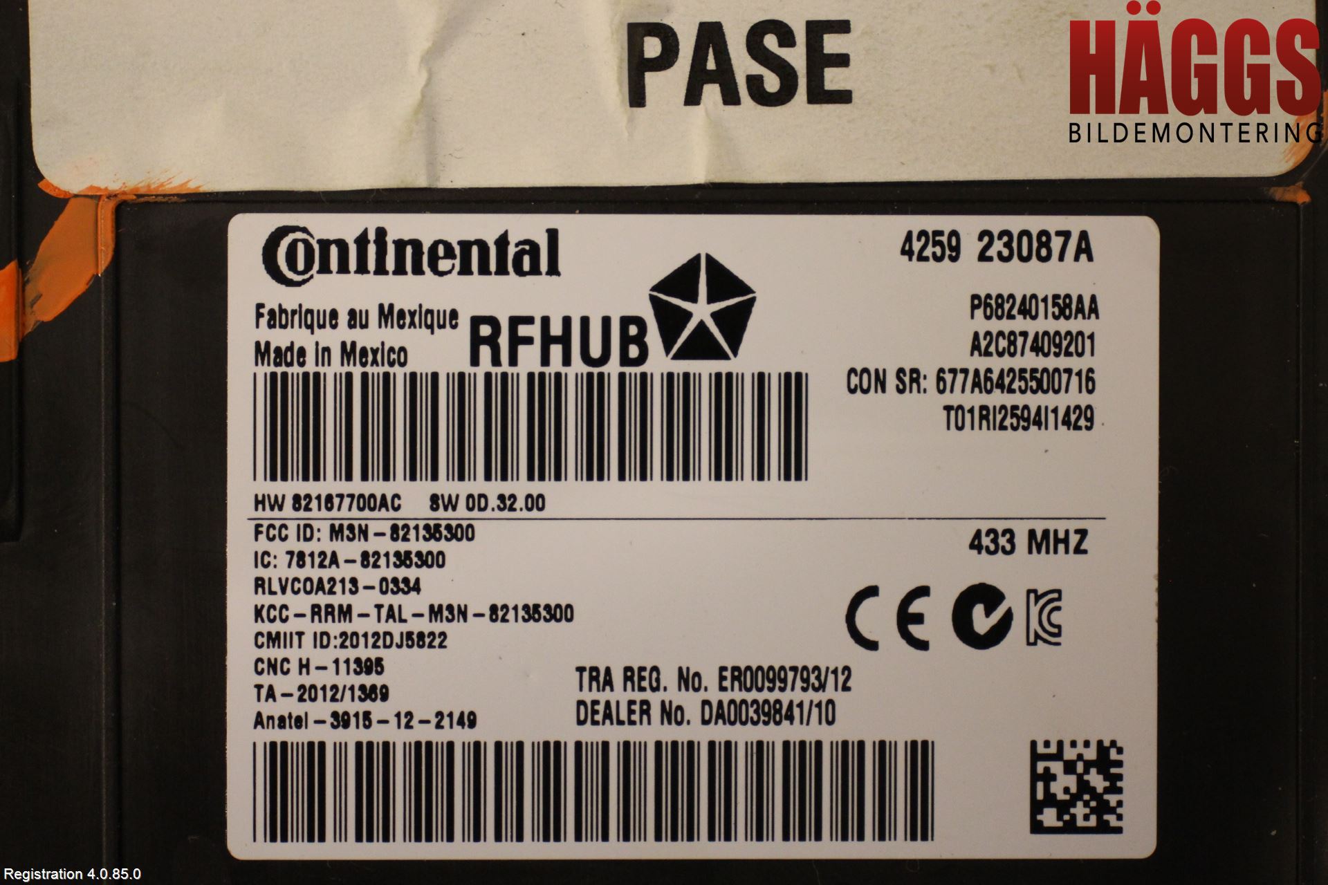 Jeep GRAND CHEROKEE 10-20 Styrenhet Nyckellöst System