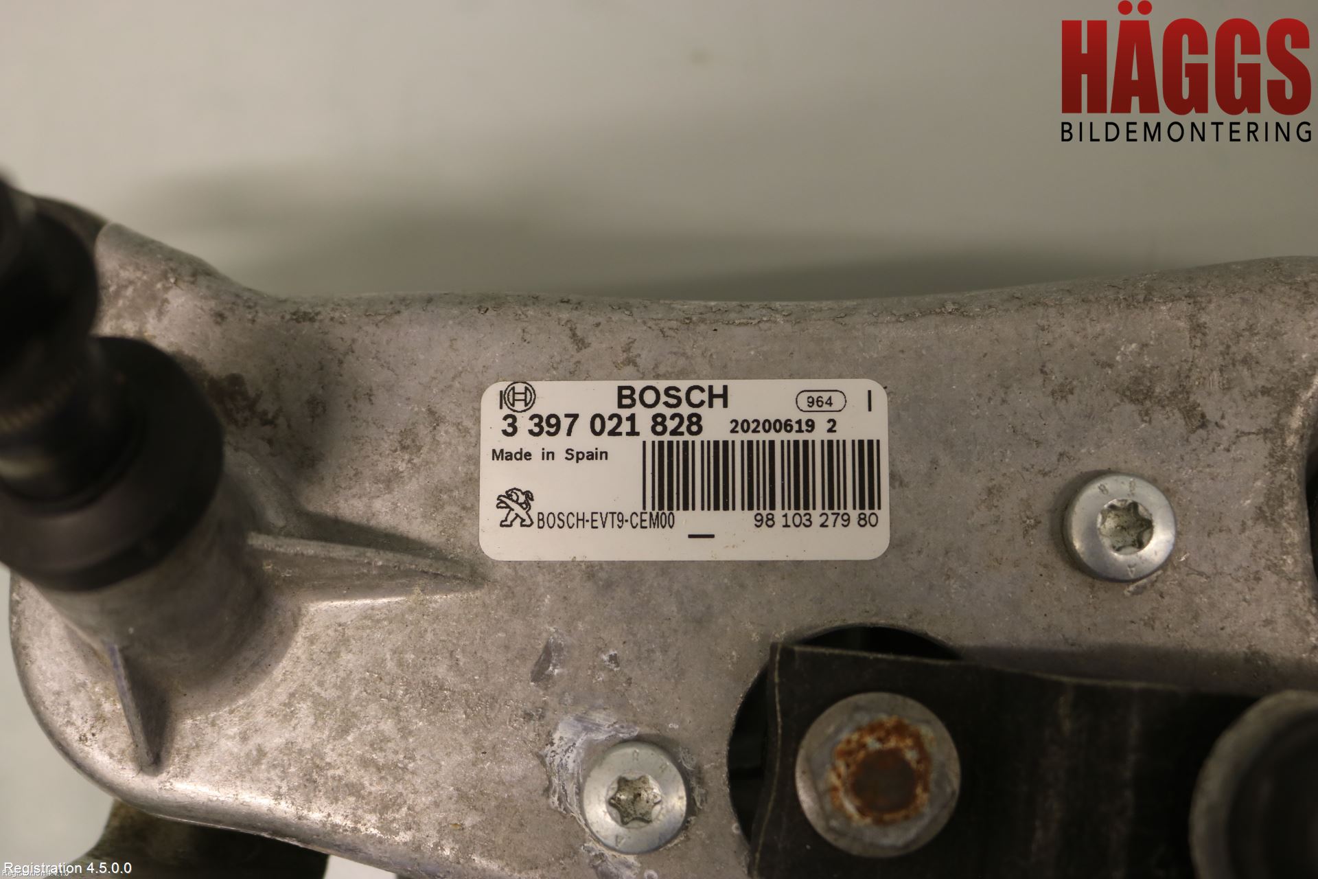 Peugeot 308 14-21 Torkarmotor Vindruta