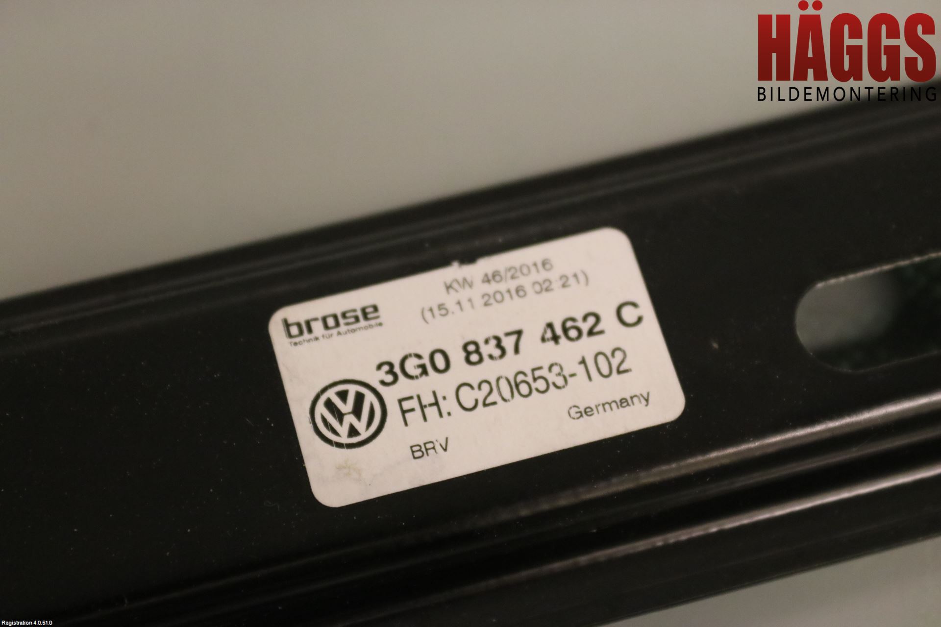 Volkswagen VW PASSAT 15-19 Fönsterhissmekanism