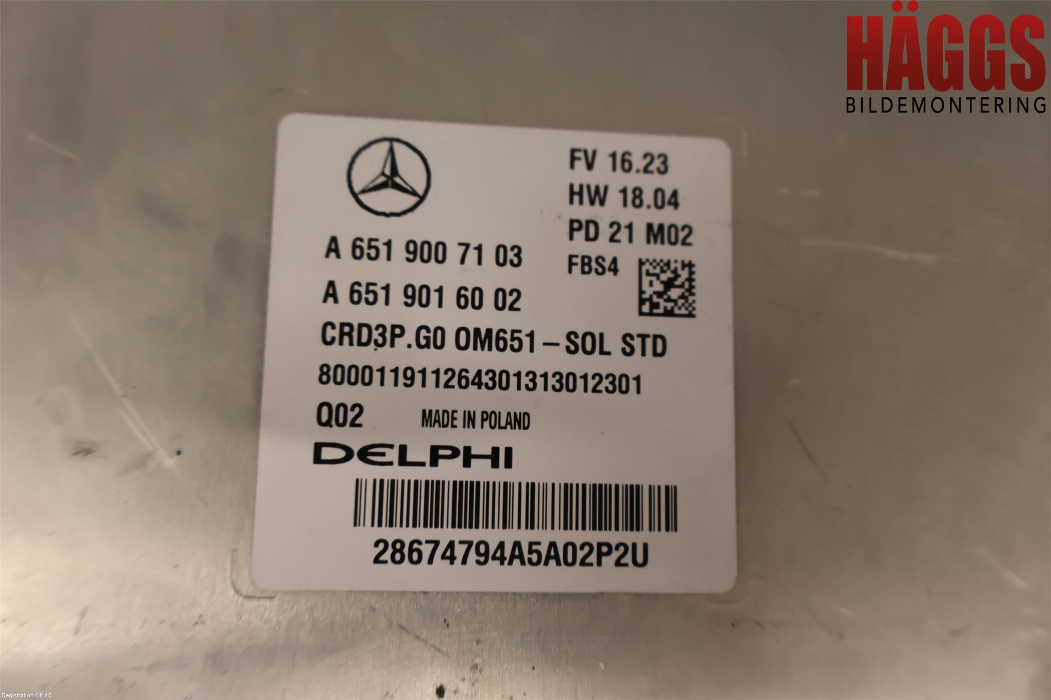 Mercedes-Benz MB SPRINTER (W907/W910) 19- Styrenhet Inspump Diesel