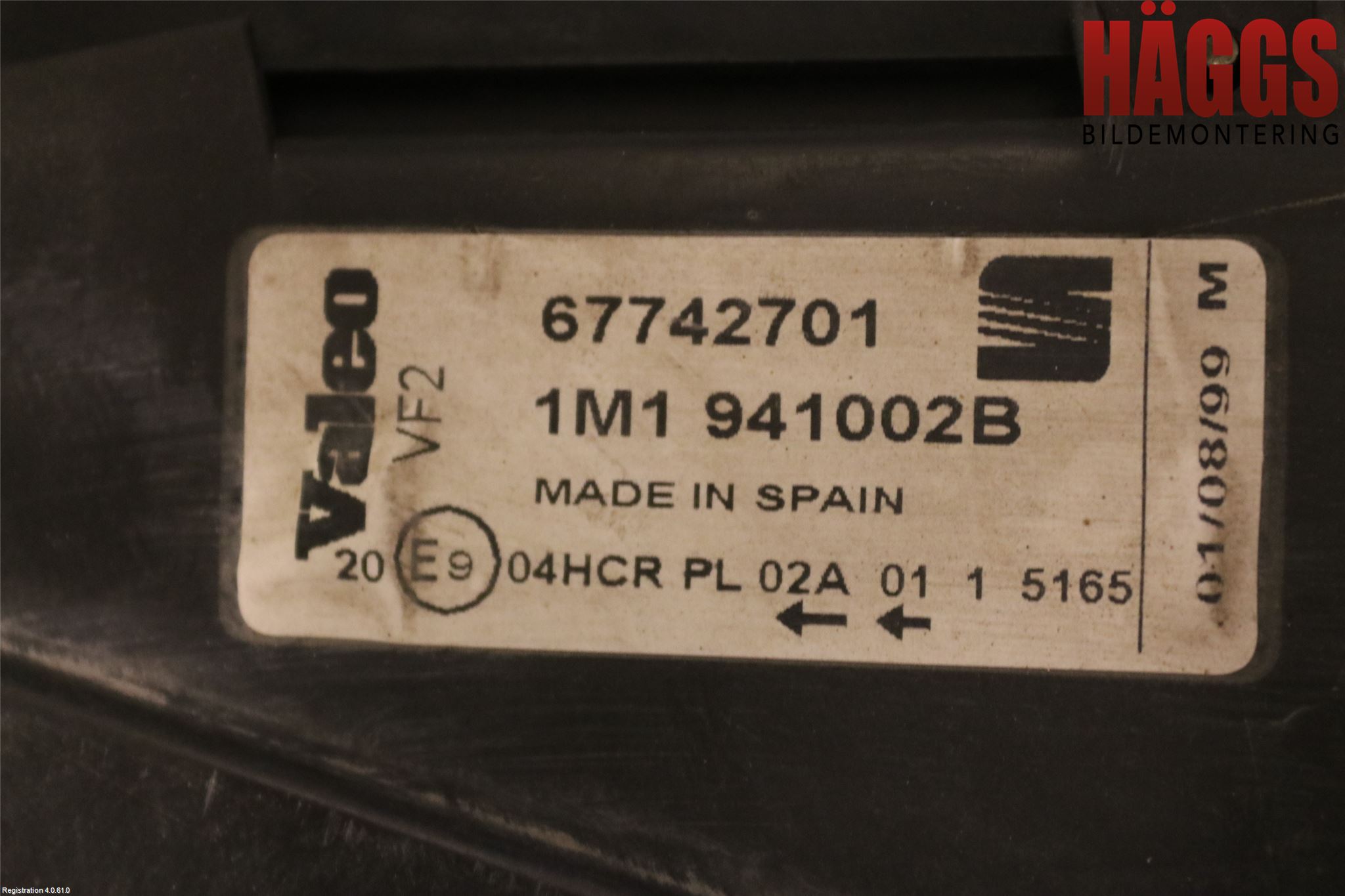 Seat TOLEDO 1M   99-04 Strålkastare Höger