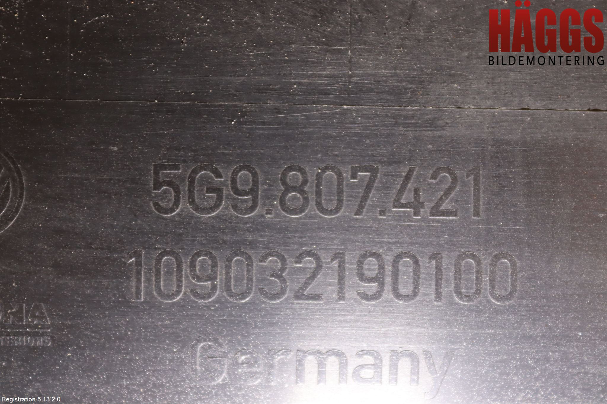 Volkswagen VW GOLF / E-GOLF VII 13-20 Stötfångarbeklädnad Bak