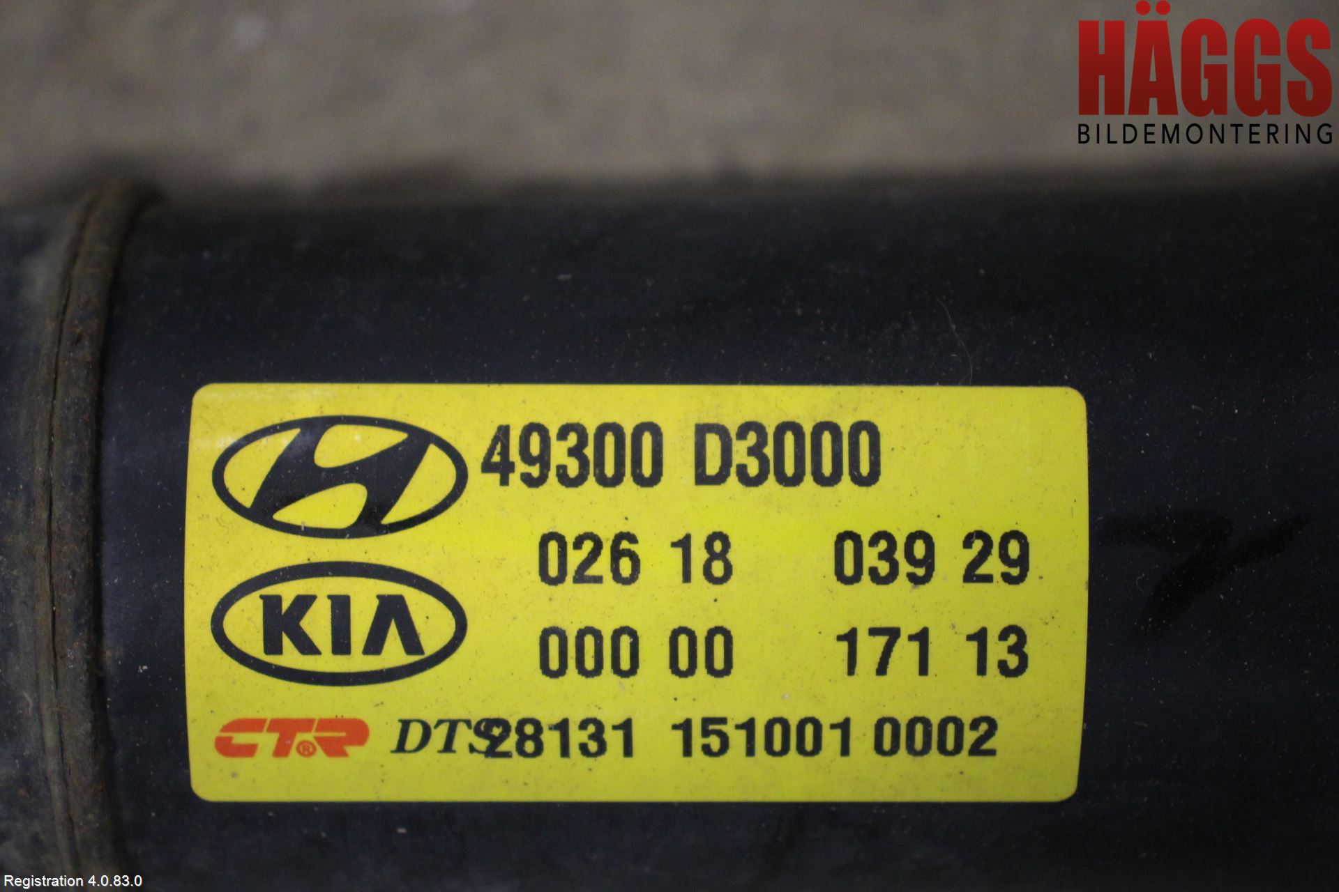 Kia SPORTAGE (QL) 16-21 Mellanaxel Komp