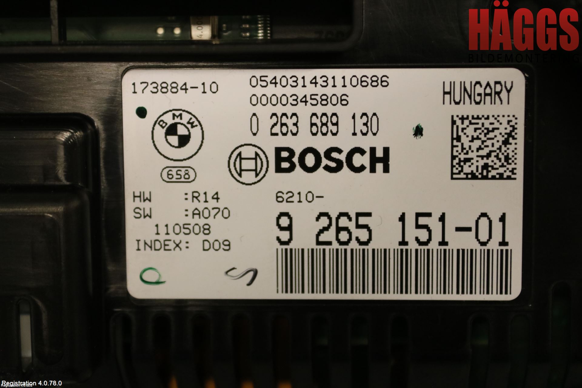 BMW 5 F10/F11/F18 09-17 Instrument Komb
