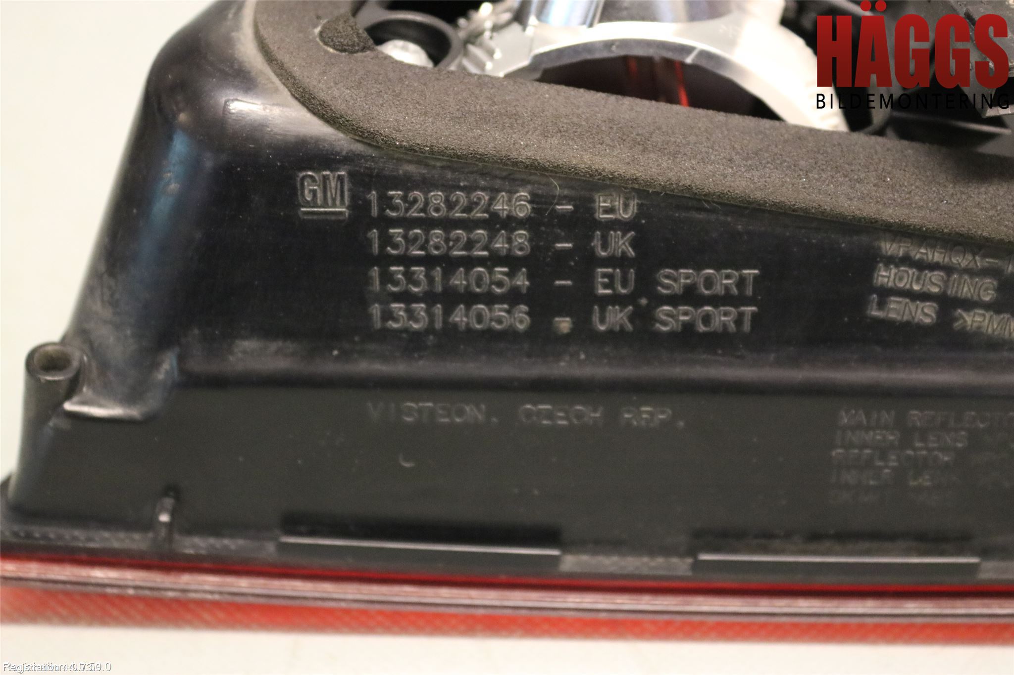 Opel ASTRA J 10-15 Bakljus Lucka Vä