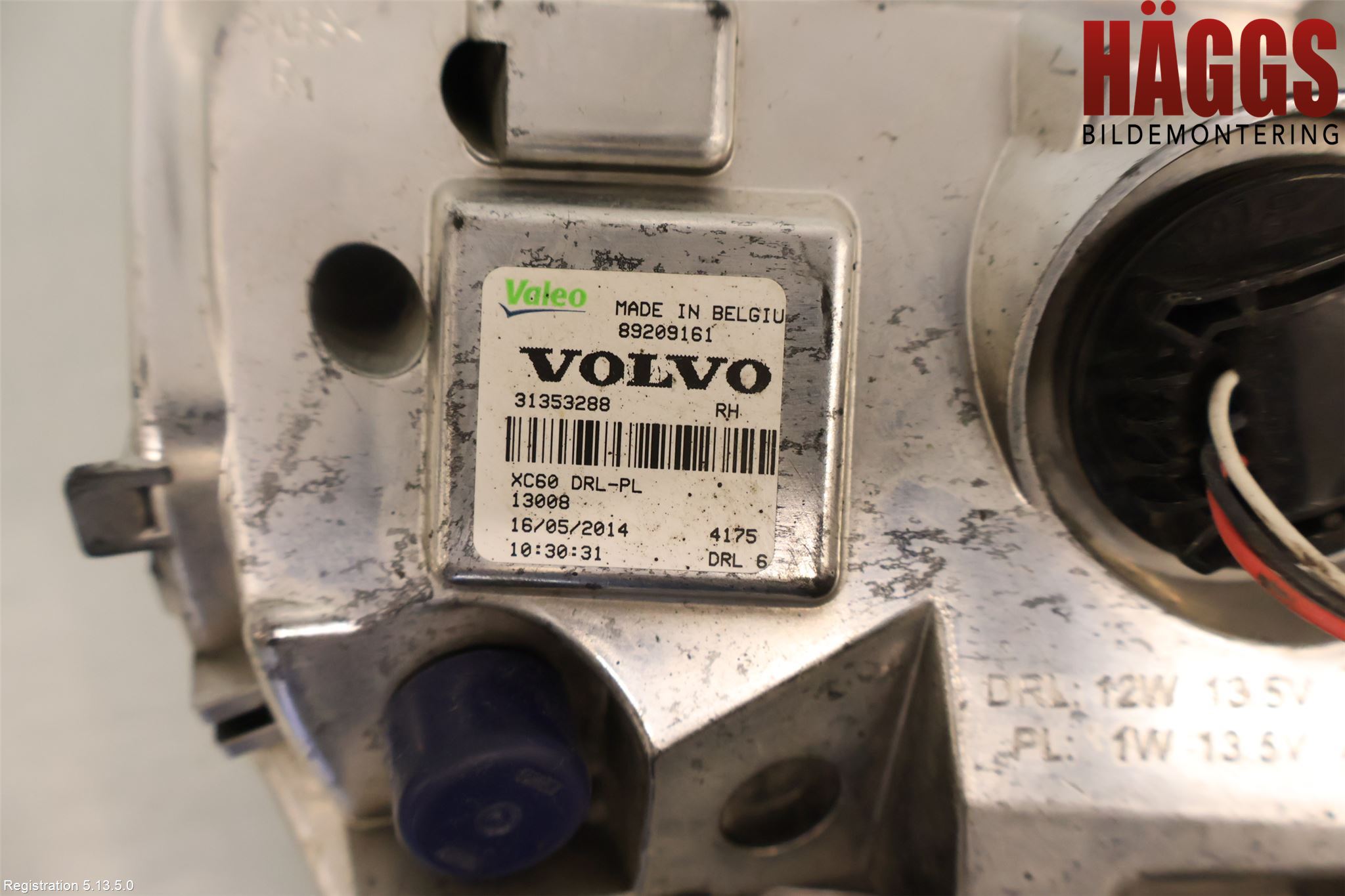 Volvo XC60 14-17 Positionsljus Fram Hö