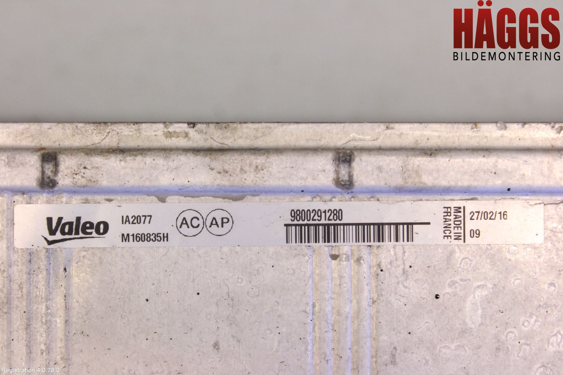 Citroen BERLINGO 08-18 Laddluft-Intercooler Kyl