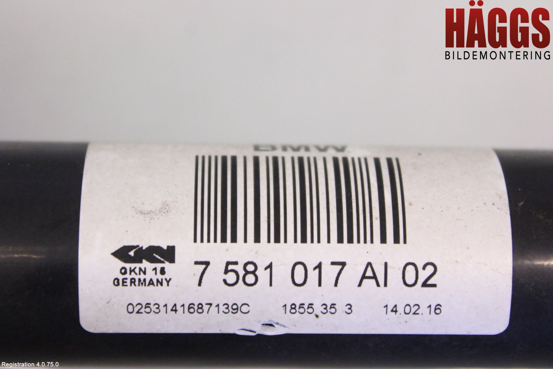 BMW 5 F10/F11/F18 09-17 Drivaxel Bak Vänster