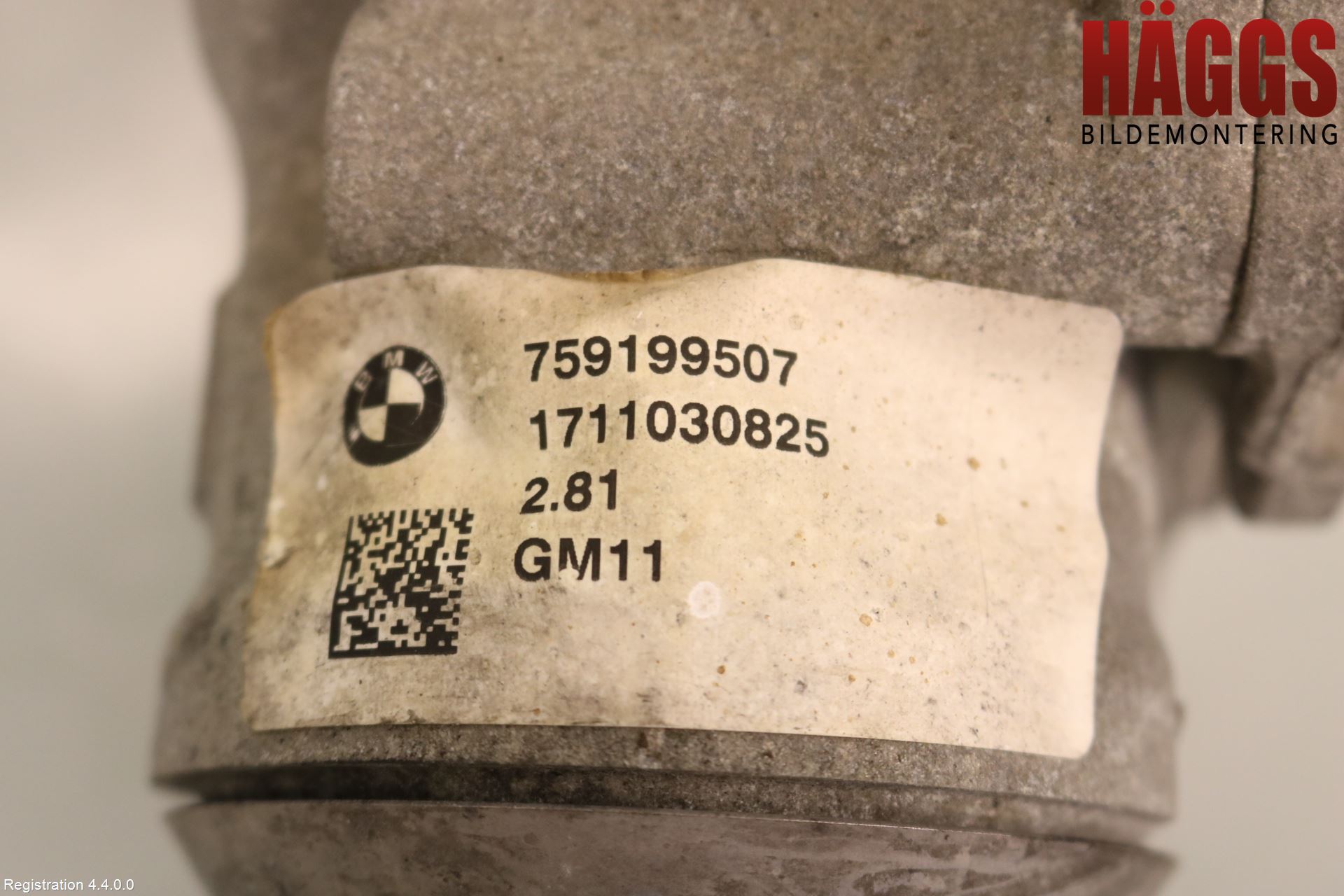 BMW 4 F36 Gran Coupé 14-20 Framvagn Diffrential