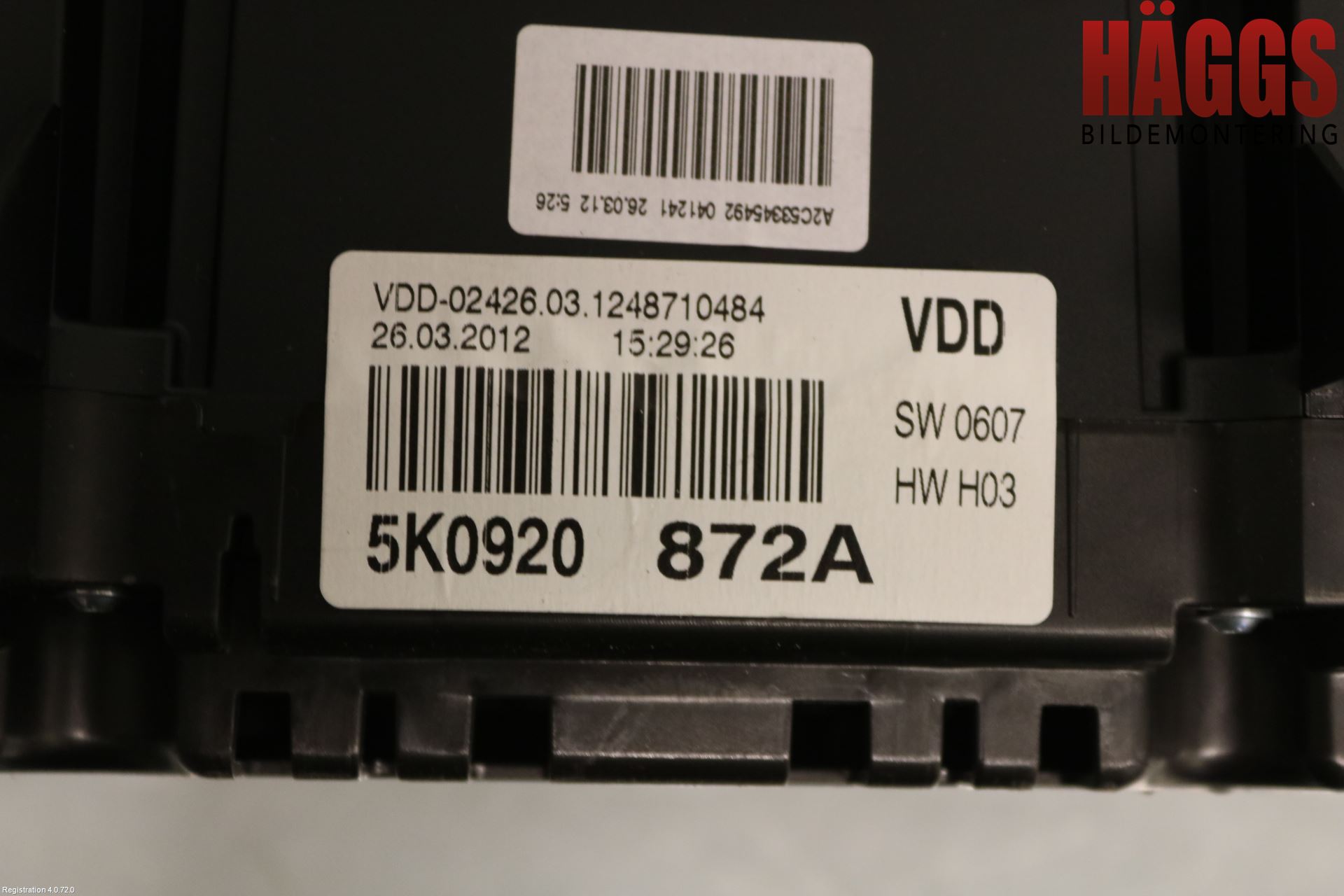 Volkswagen VW GOLF VI 09-13 Instrument Komb