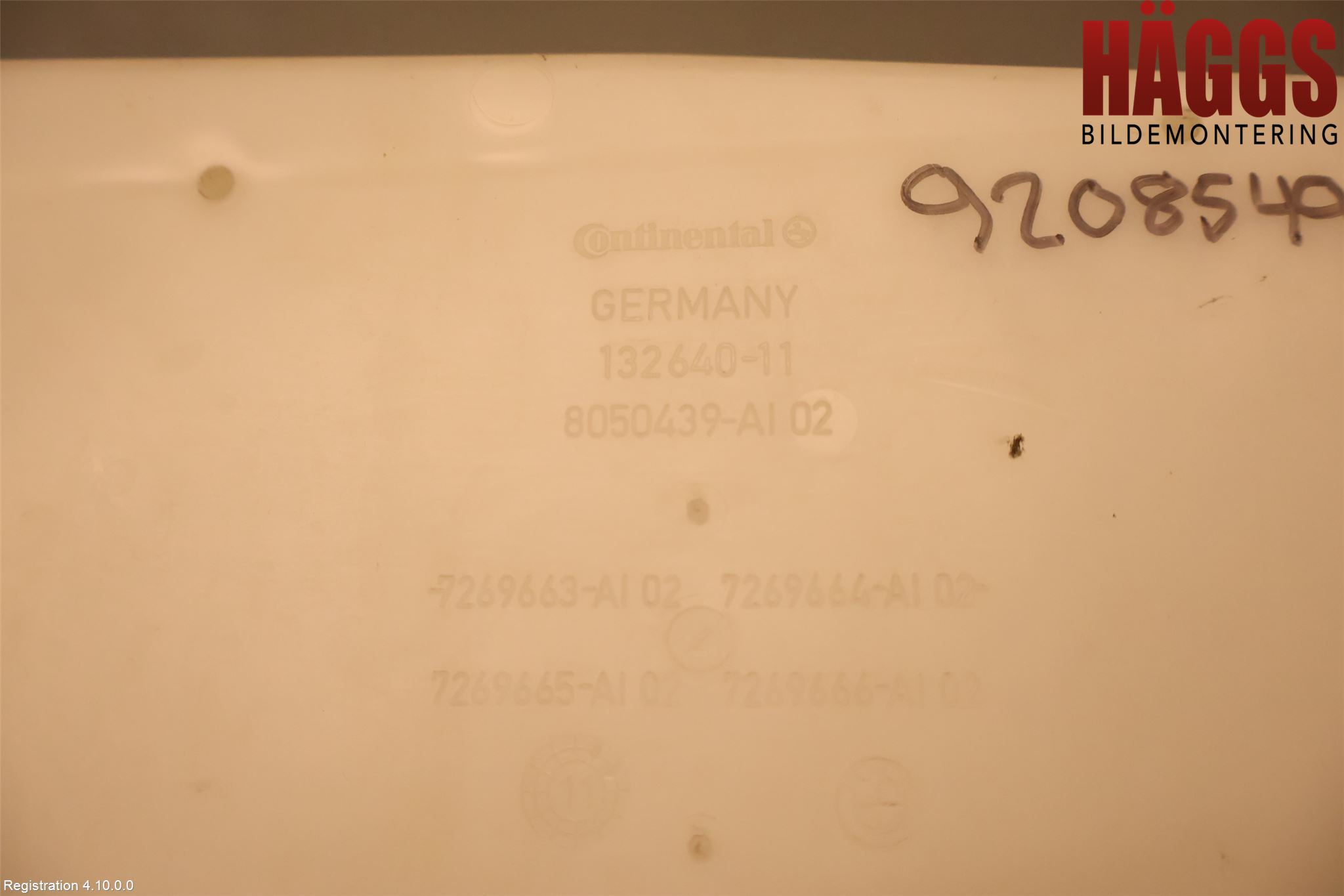 BMW 5 F10/F11/F18 09-17 Spolartank Vindruta-Strål