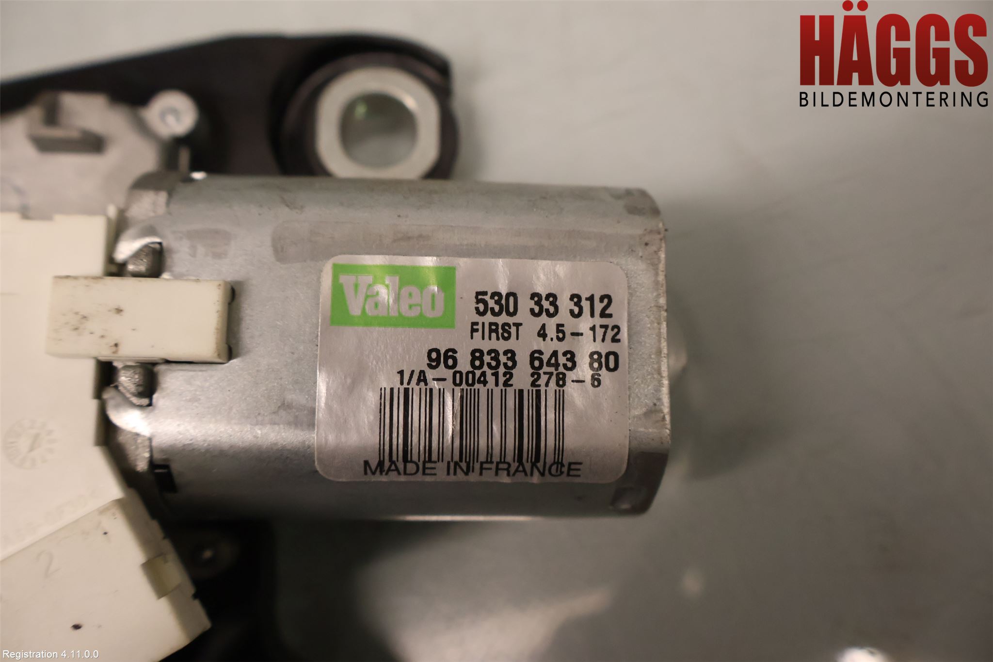 Peugeot PARTNER 16-18 Torkarmotor Baklucka