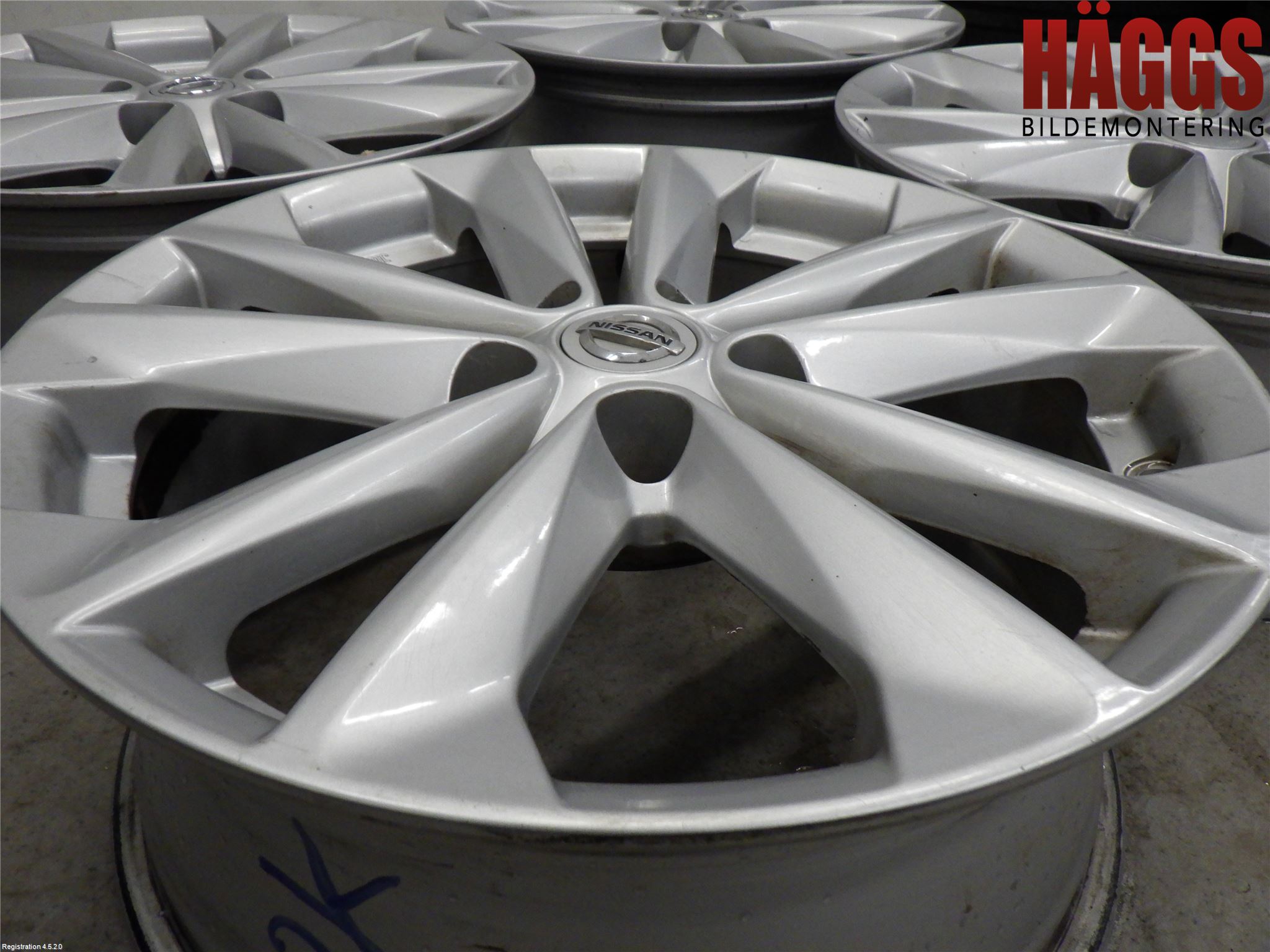 Nissan QASHQAI 14-17 Fälgsats Aluminium