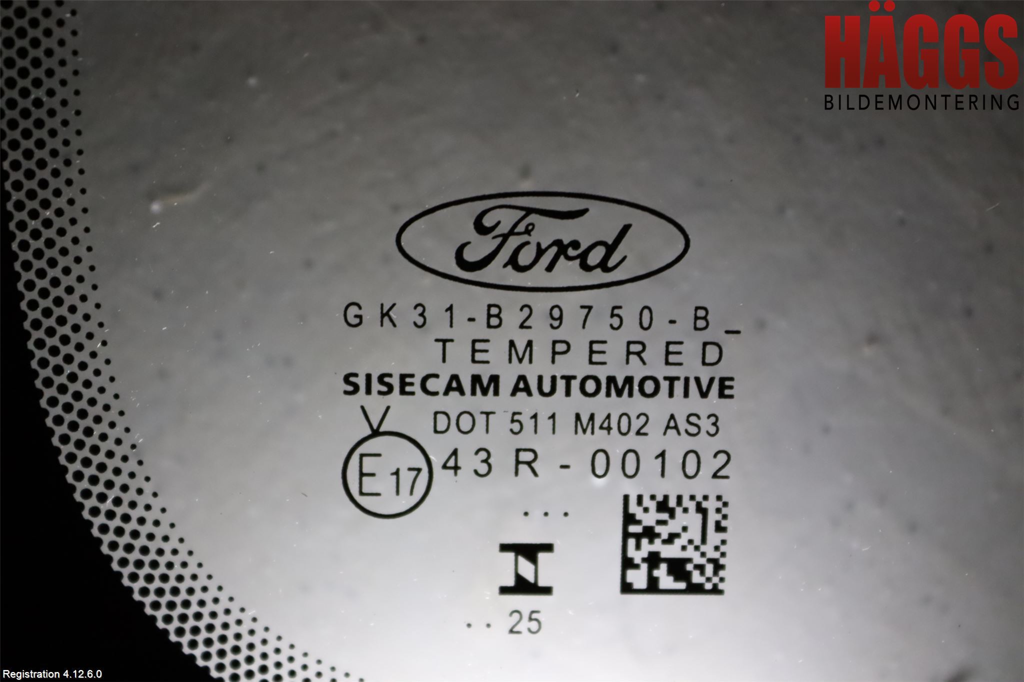 Ford TRANSIT/TOURNEO CUSTOM 24- Dörruta Bak Höger