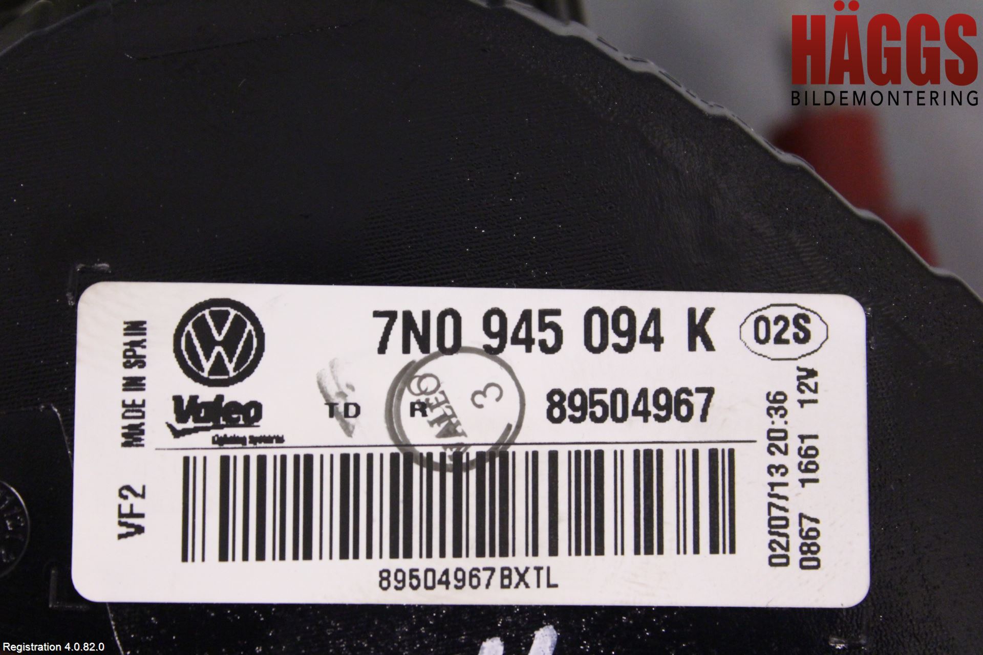 Volkswagen VW SHARAN 11- Bakljus Lucka Hö