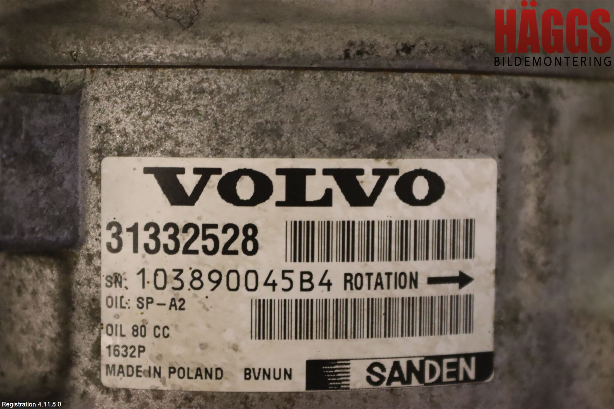 Volvo V60 14-18 Ac Kompressor