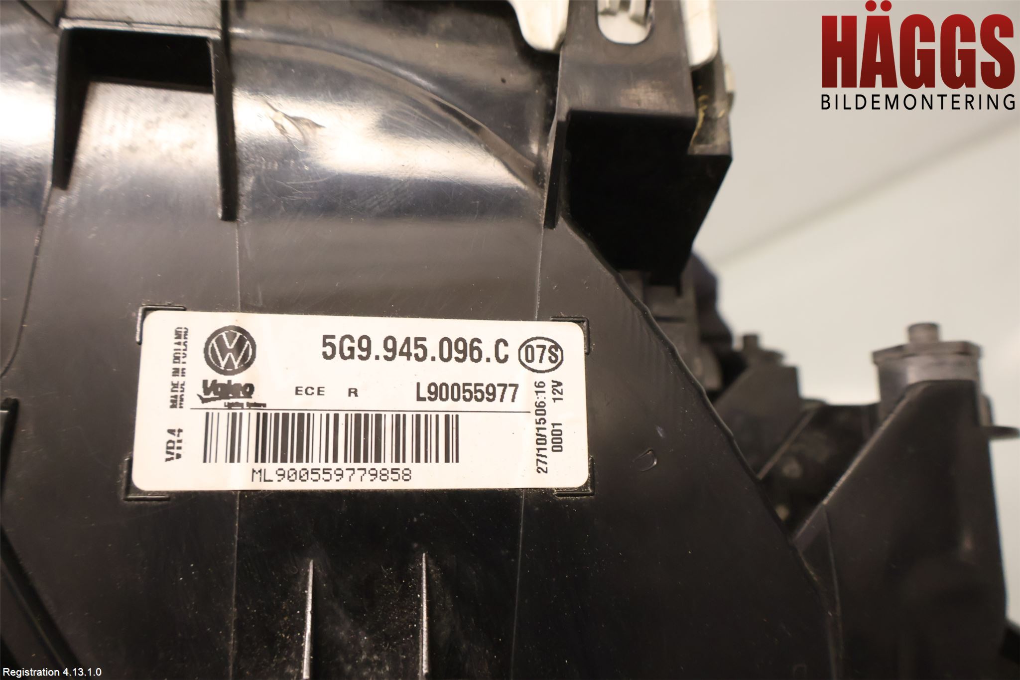 Volkswagen VW GOLF / E-GOLF VII 13-20 Bakljus Höger