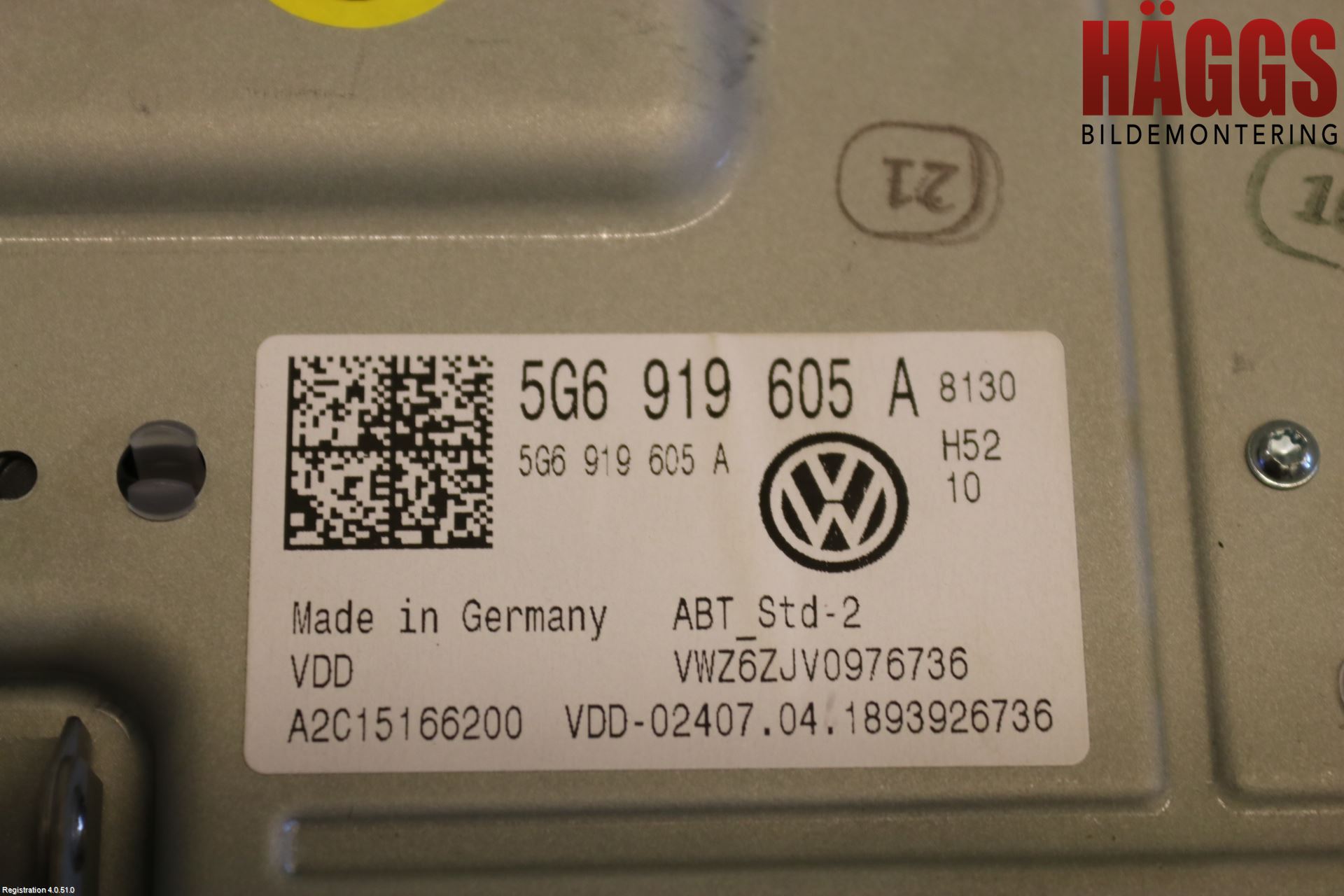 Volkswagen VW GOLF / E-GOLF VII 13-20 Cd Radio - Multimediapanel
