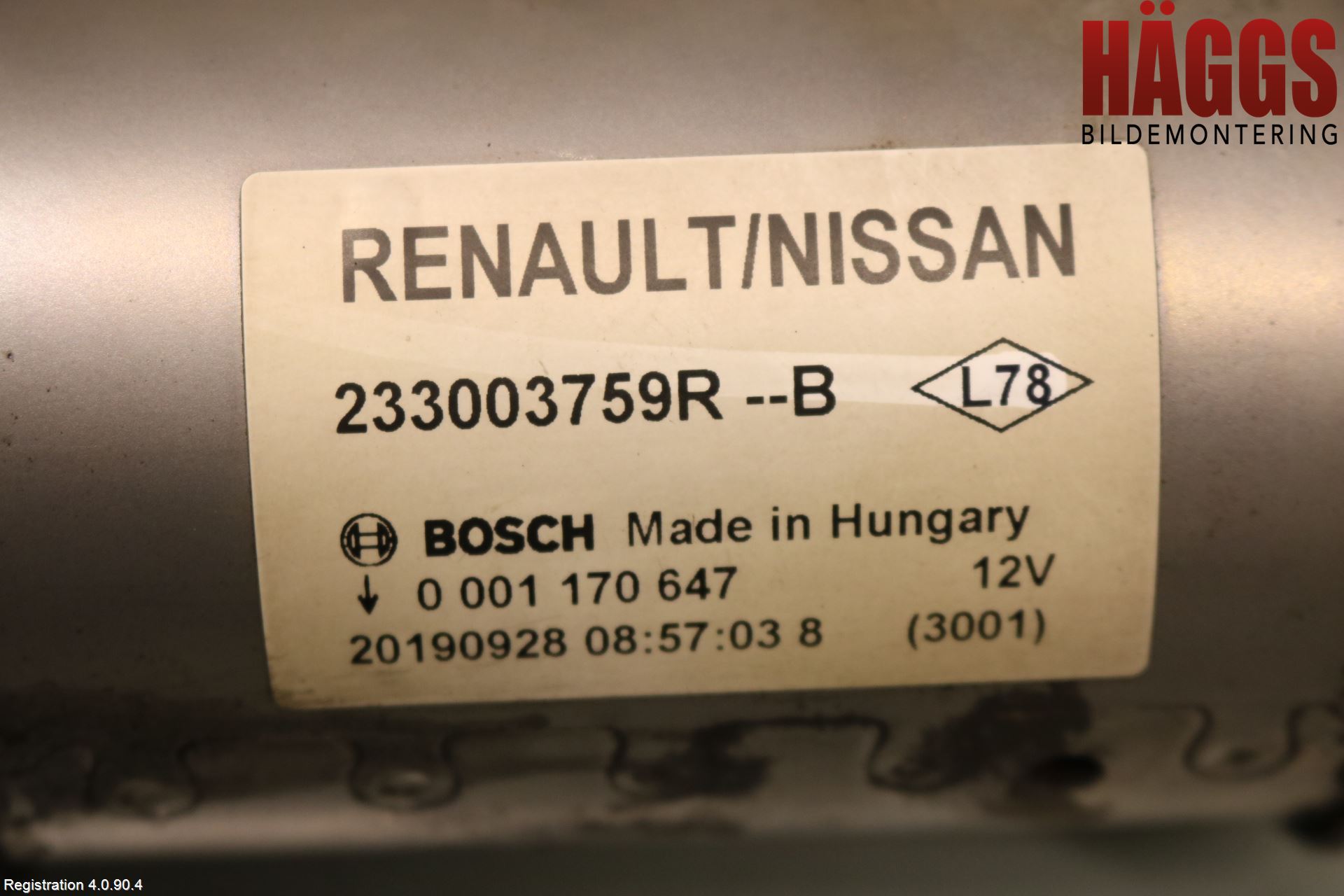 Renault KANGOO II 15-21 Startmotor Diesel