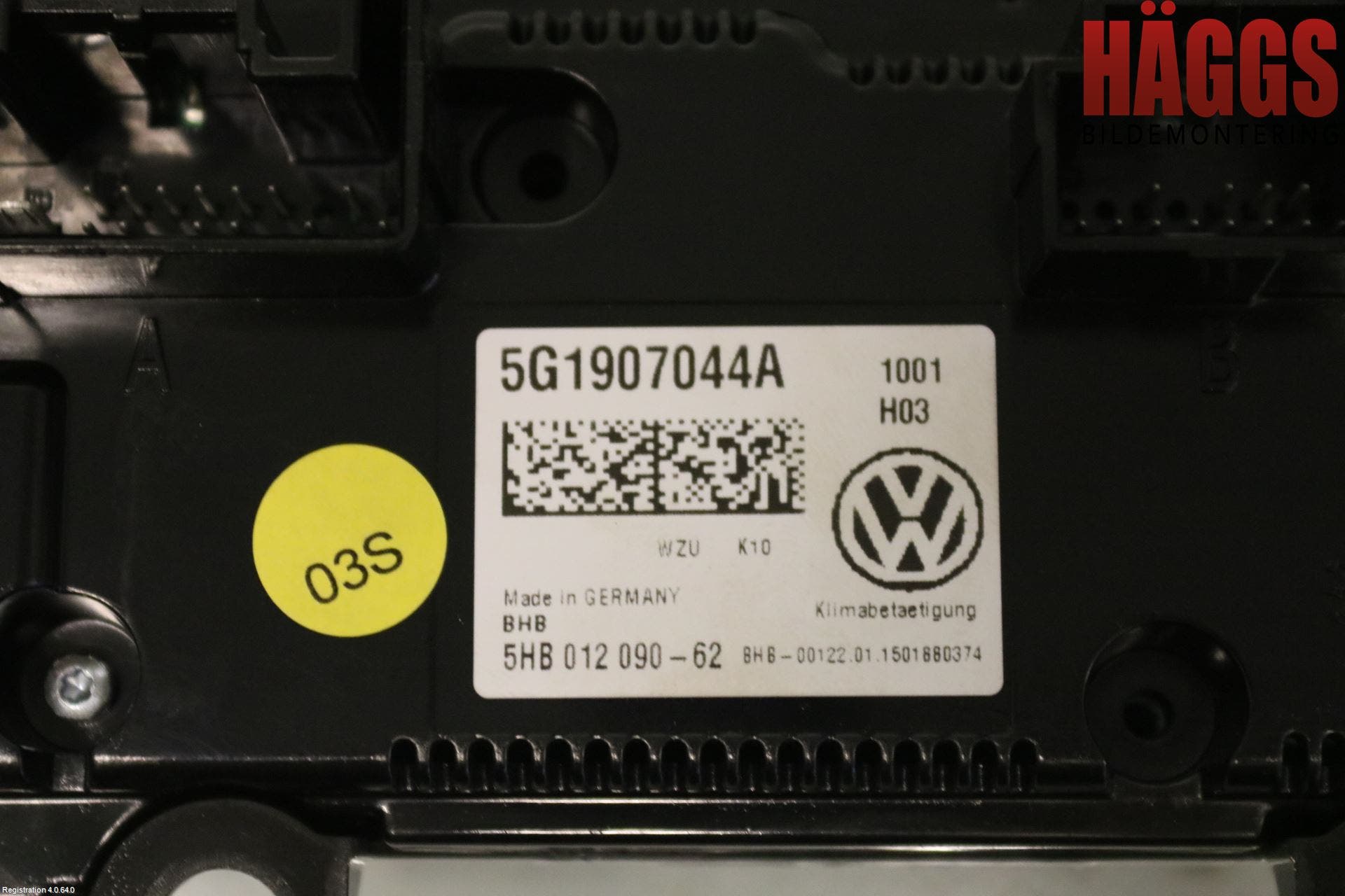 Volkswagen VW PASSAT 15-19 Ac Styrenhet Ac Manöveren