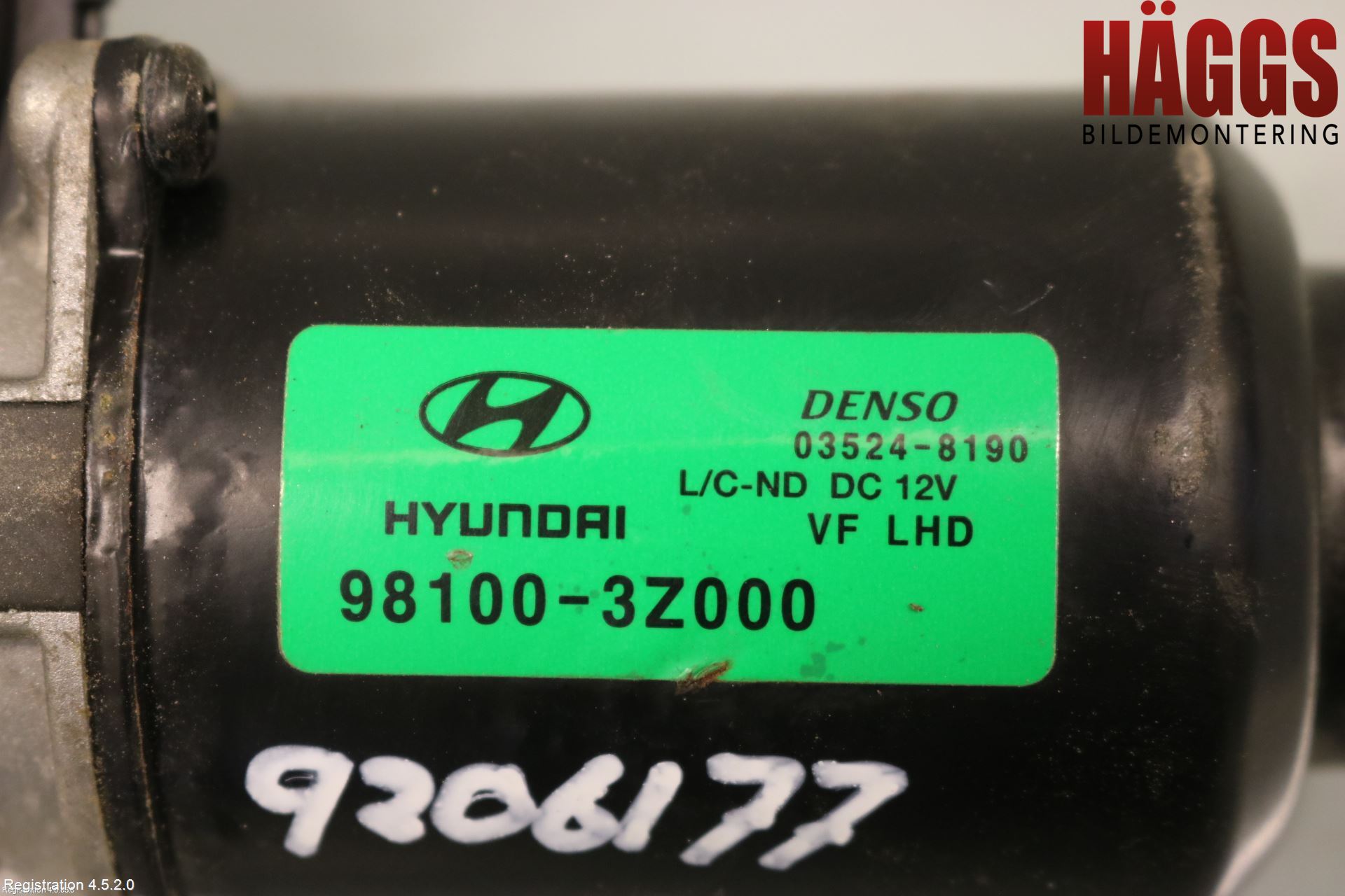 Hyundai i40 16-18 Torkarmotor Vindruta