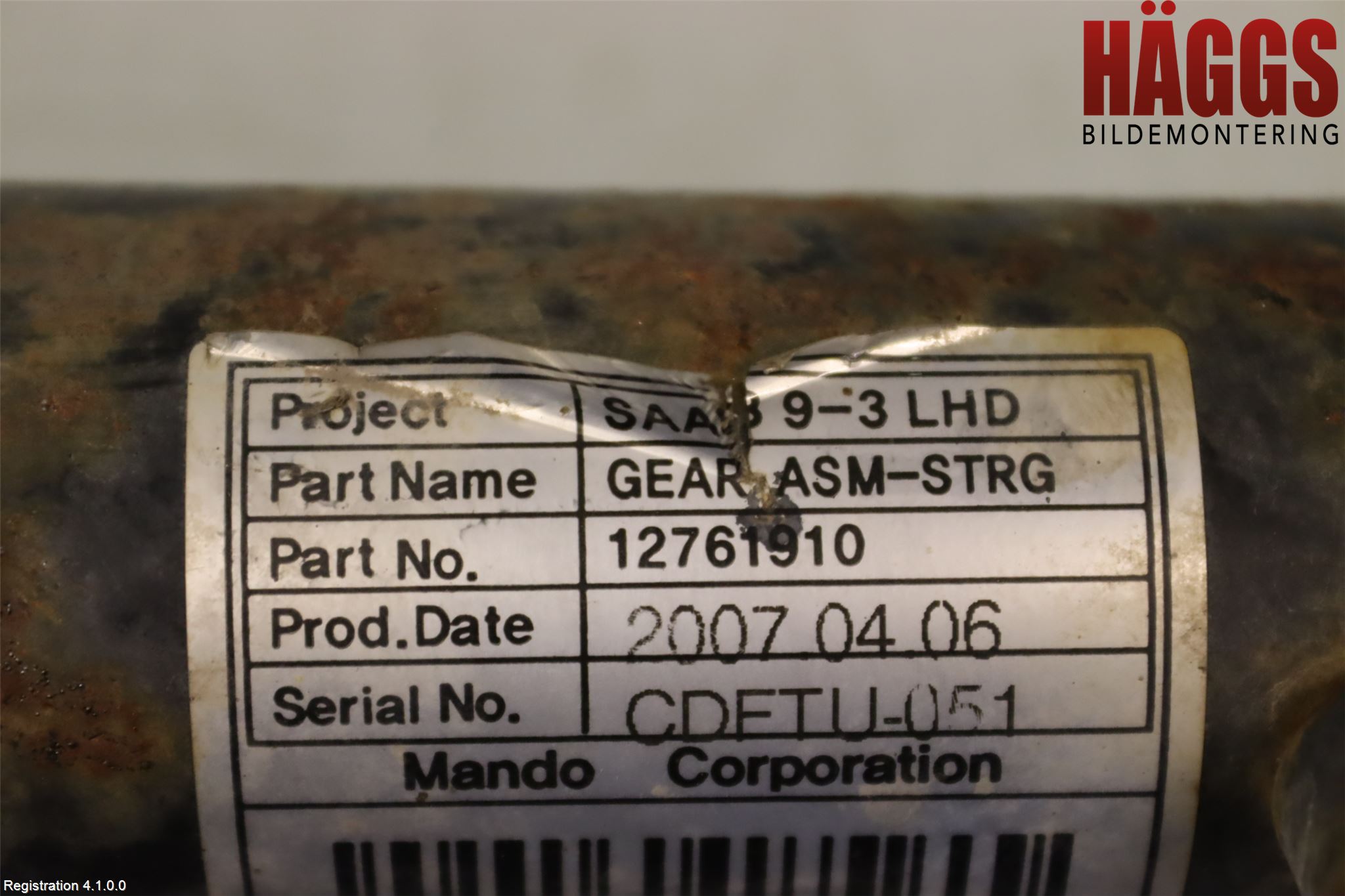 Saab 9-3 VER 2 Styrväxel Servo -Snäcka