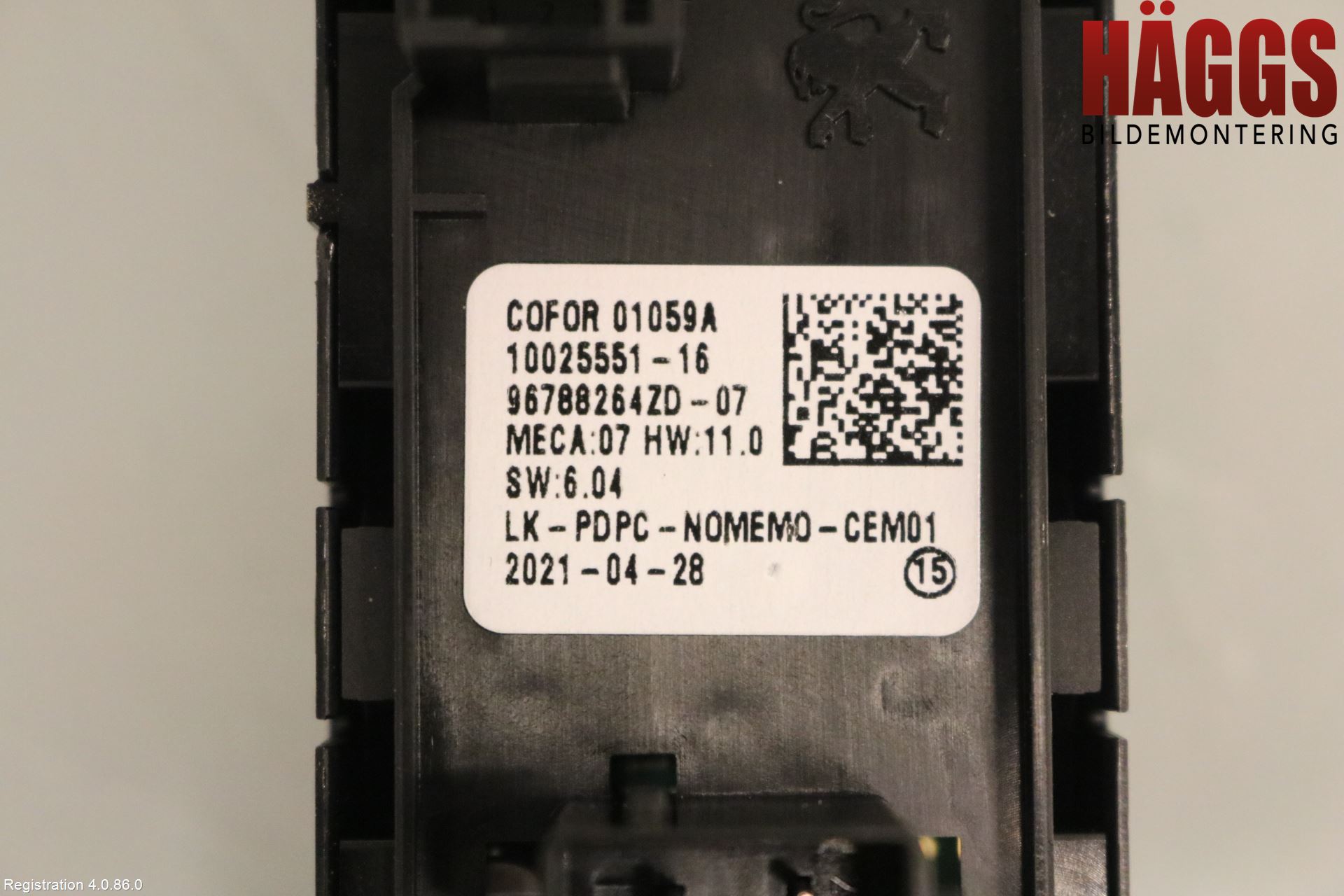 Peugeot 2008/E-2008 20- Strömställare Elhiss
