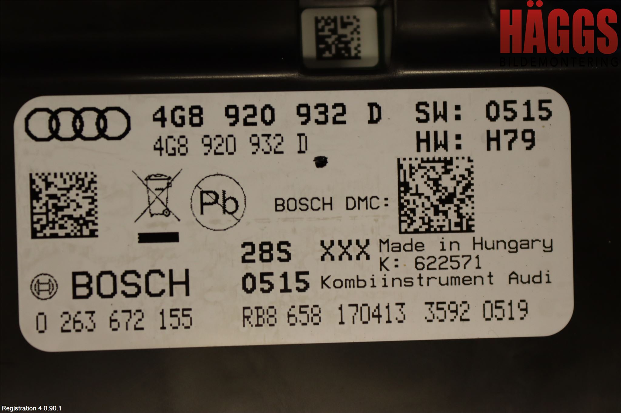 Audi A6/S6 4G 11-18 Instrument Komb
