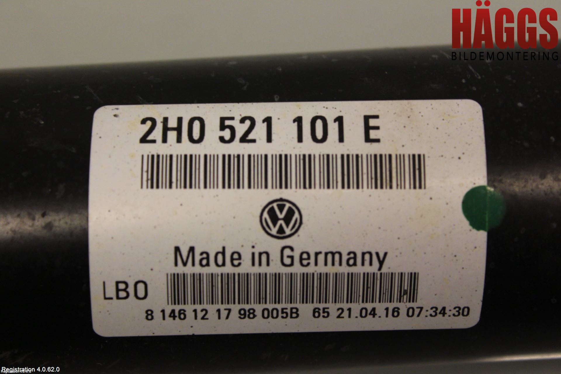 Volkswagen VW AMAROK 2H 10-22 Mellanaxel Främre 4Wd
