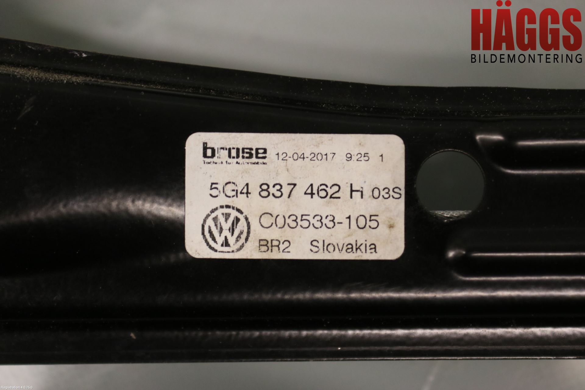 Volkswagen VW GOLF / E-GOLF VII 13-20 Fönsterhissmekanism