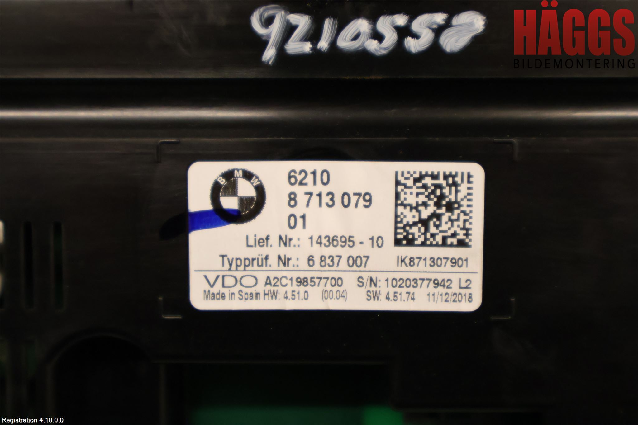 BMW 1 F20/F21 11-19 Instrument Komb