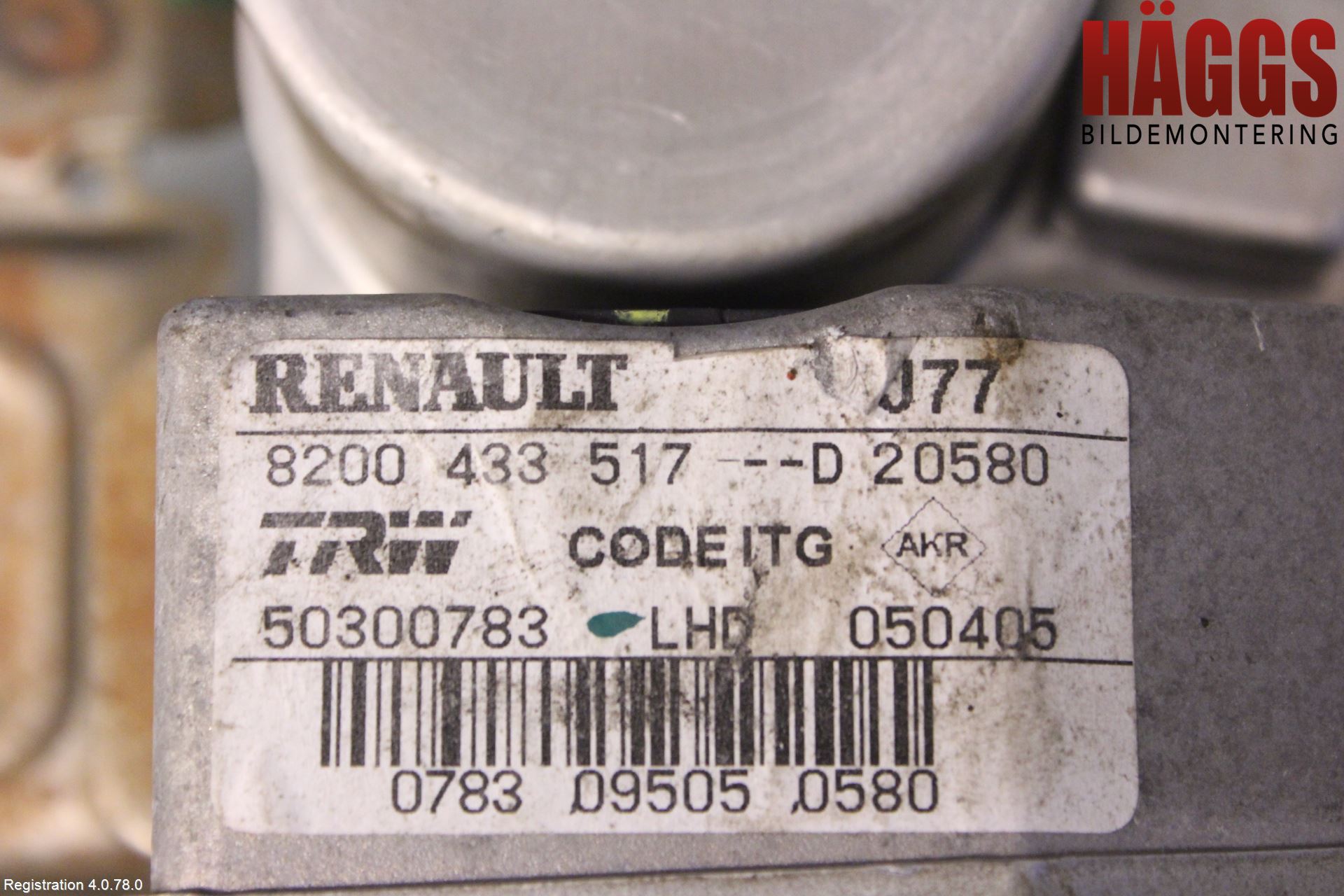 Renault MODUS Rattaxelagg Med Inb Servo