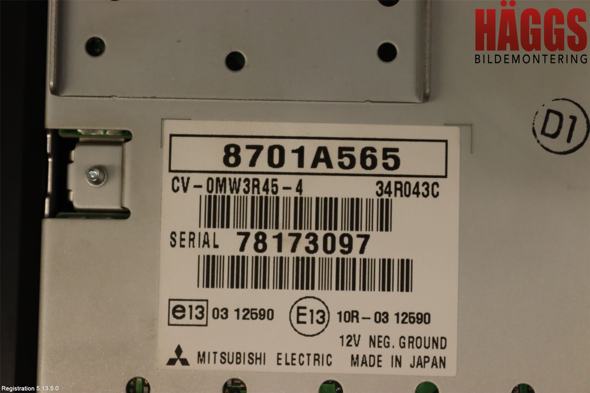 Mitsubishi OUTLANDER 13-21 Radio-Stereo Förstärkare