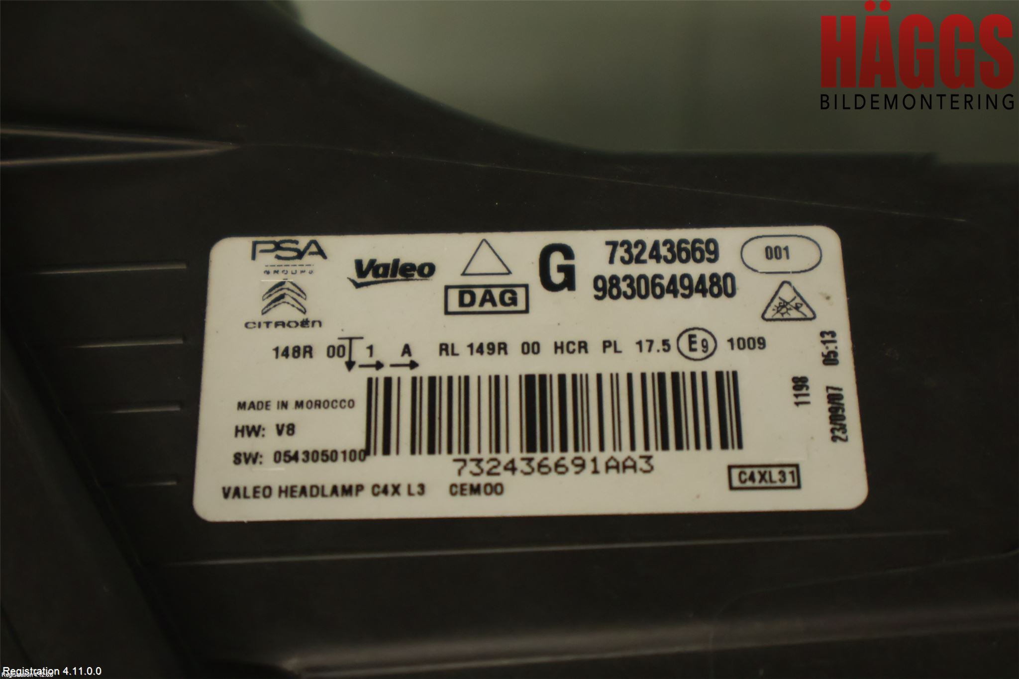 Citroen C4/E-C4 C4X/E-C4X III 21- Strålkastare Vänster