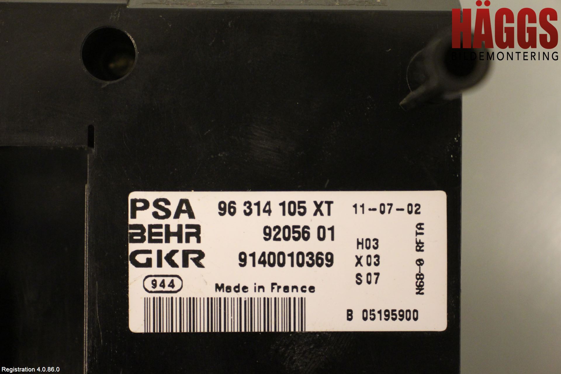 Citroen XSARA PICASSO Ac Styrenhet Ac Manöveren