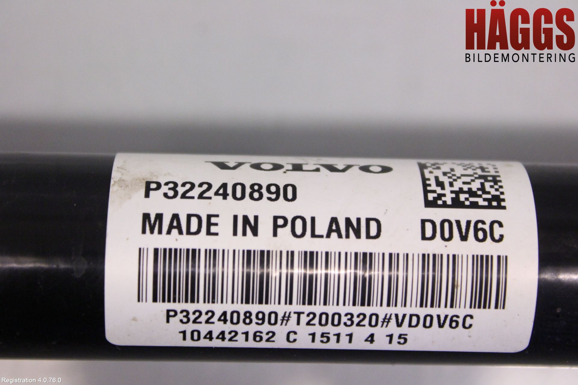 Volvo XC60 18- Drivaxel Bak Höger