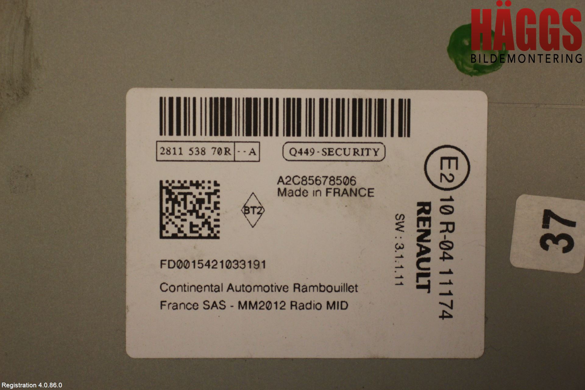 Renault ZOE/E-TECH 13- Radio