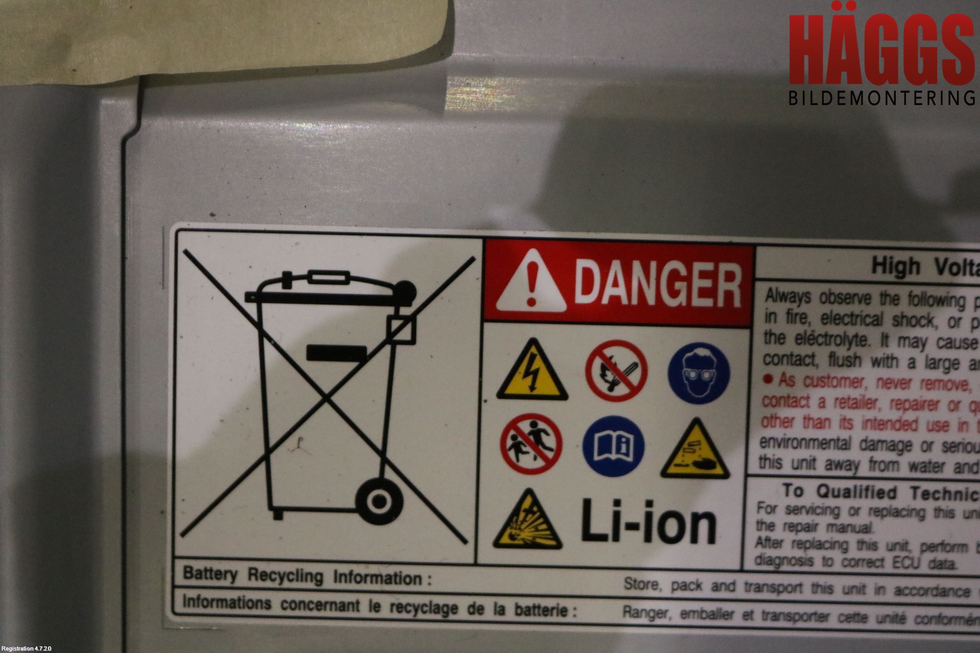 Toyota COROLLA 19- Batteri Högspänning