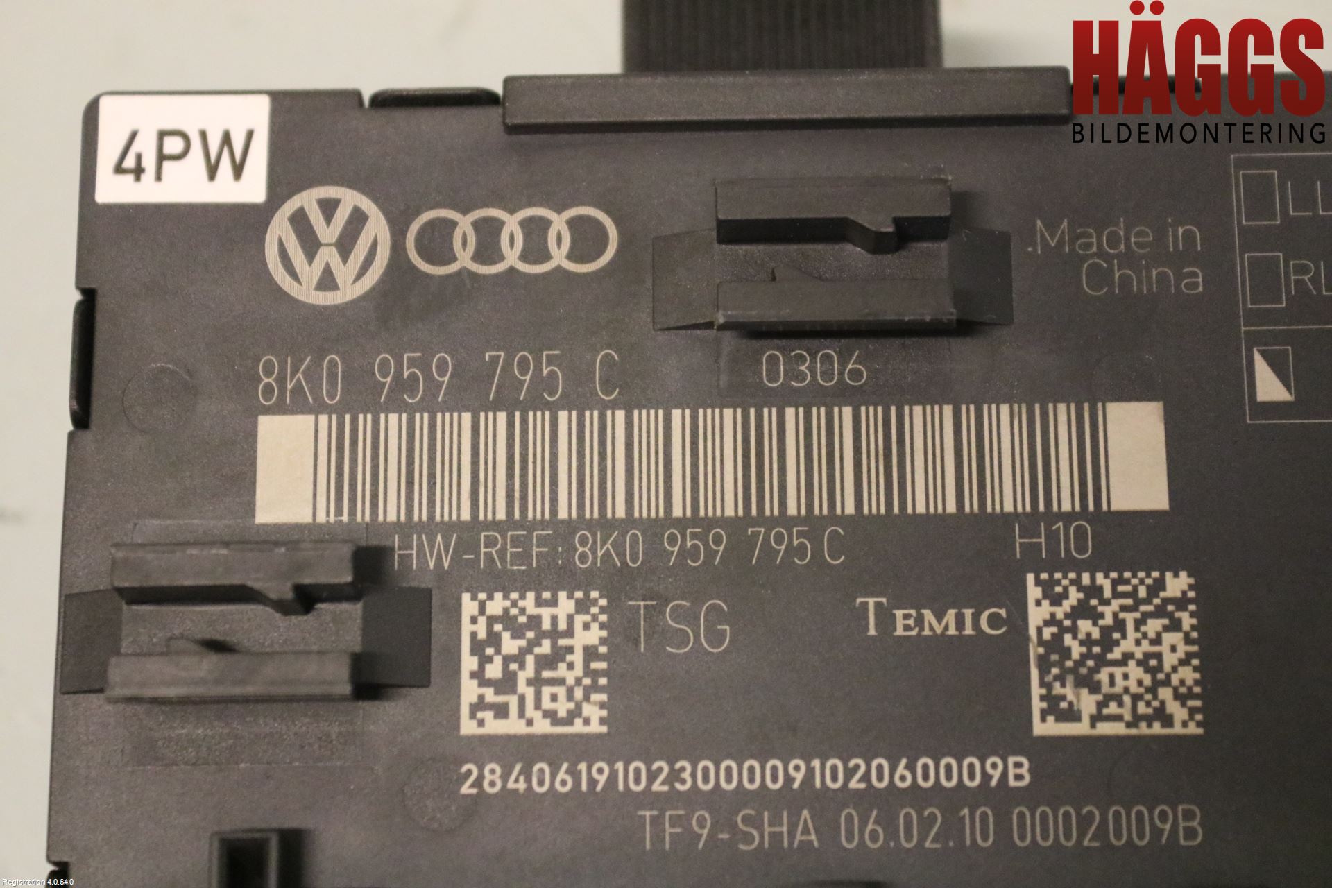 Audi A4/S4 08-11 Styrenhet Dörr