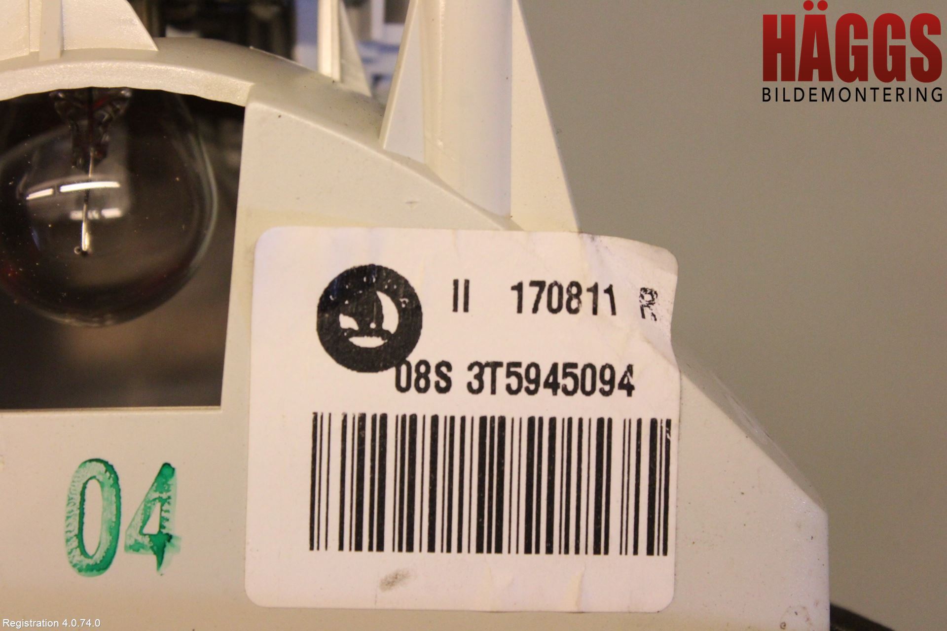 Skoda SUPERB 09-15 Bakljus Lucka Hö