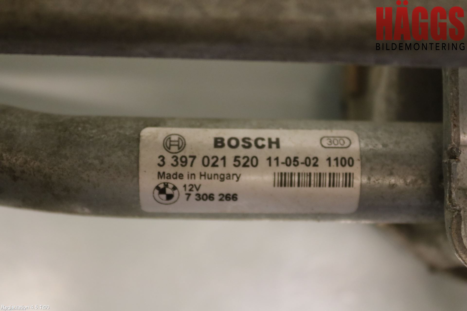 BMW 5 F10/F11/F18 09-17 Torkarmotor Vindruta