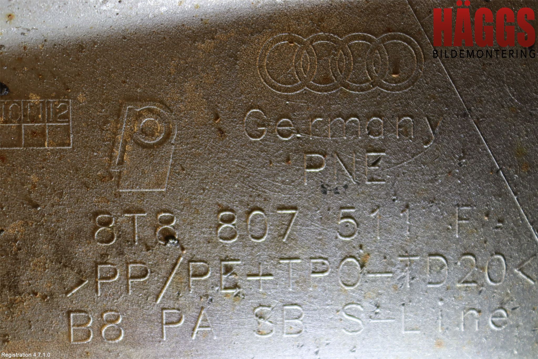Audi A5 07-16 Stötfångarbeklädnad Bak
