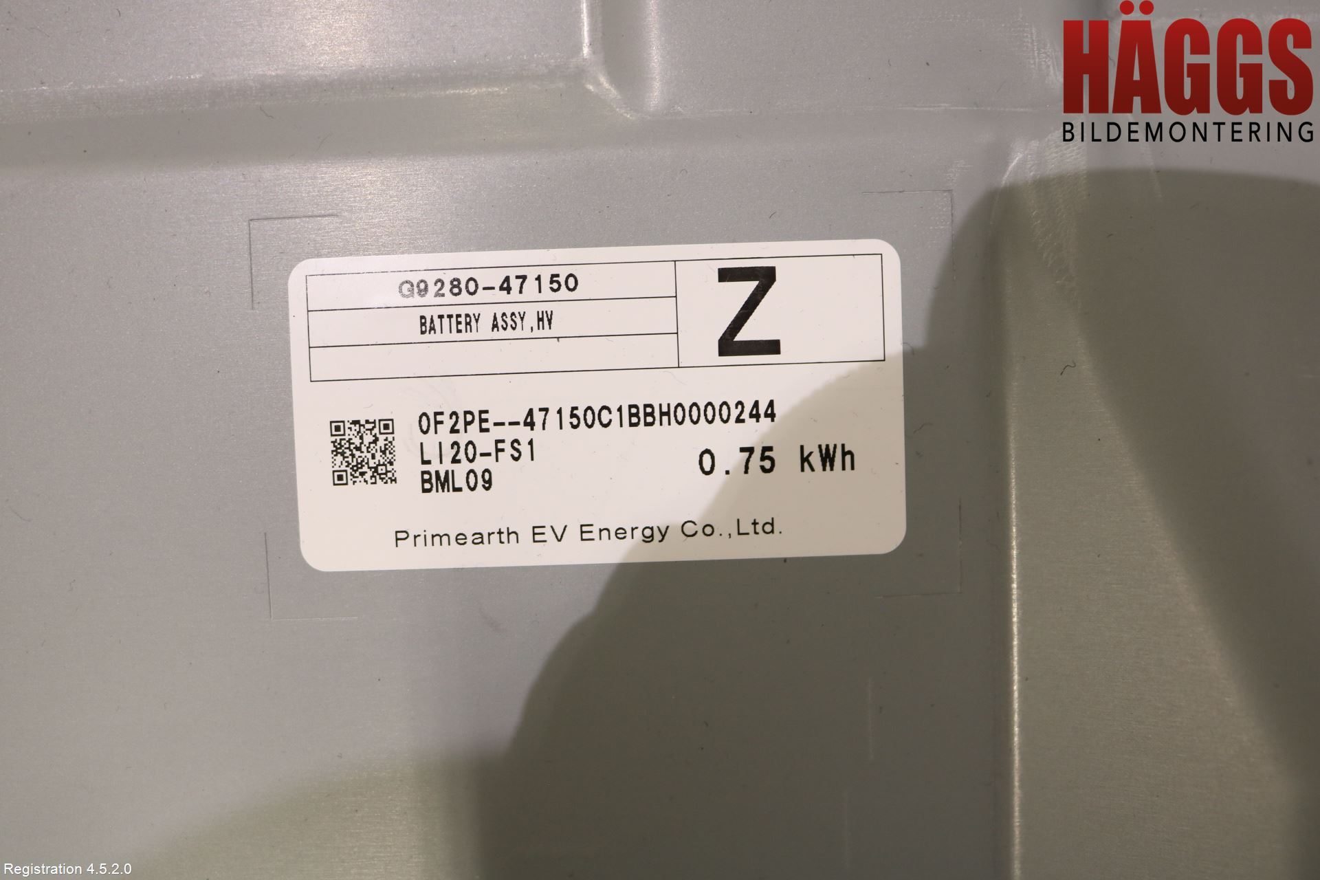 Toyota COROLLA 19- Batteri Högspänning