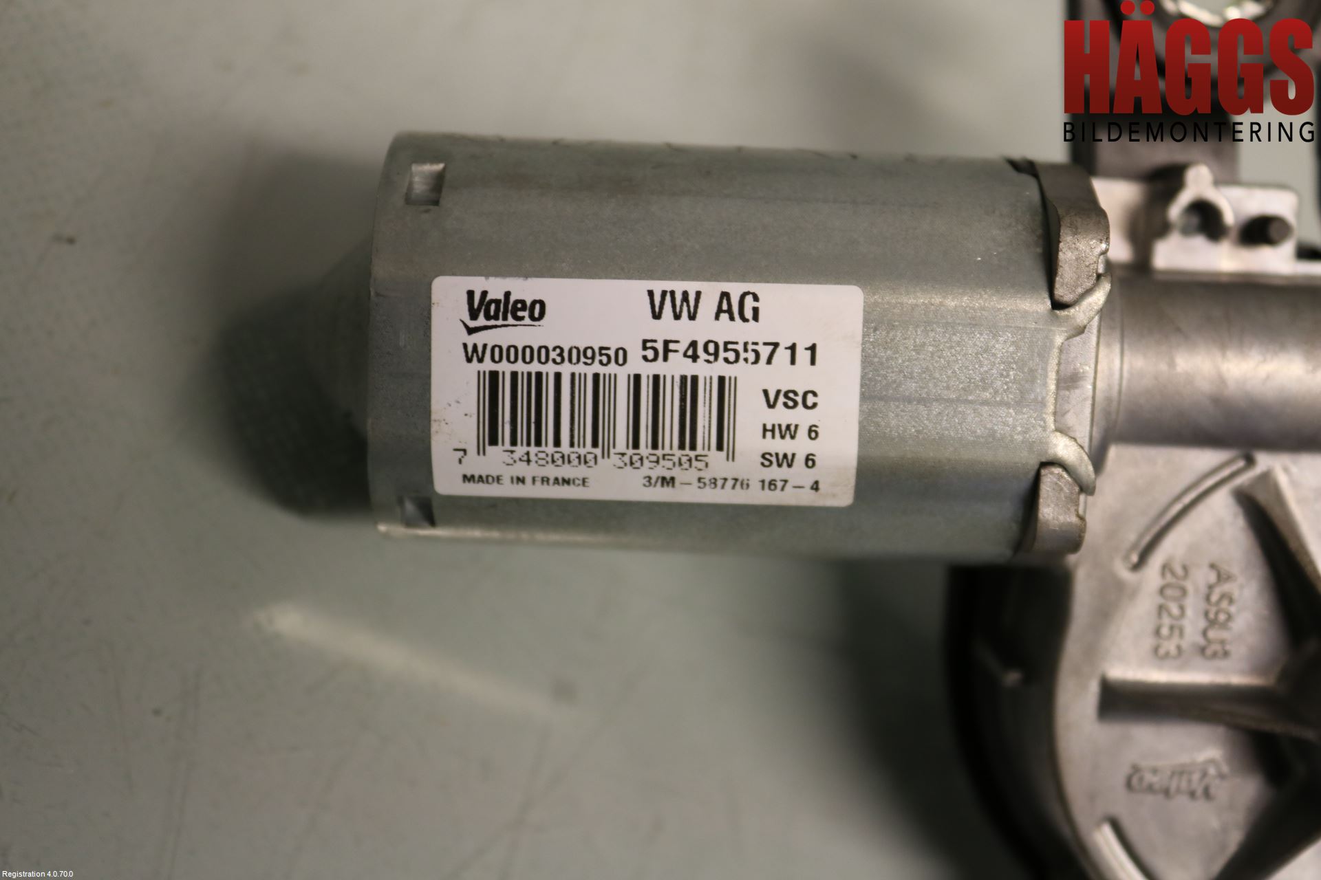 Skoda RAPID Torkarmotor Baklucka